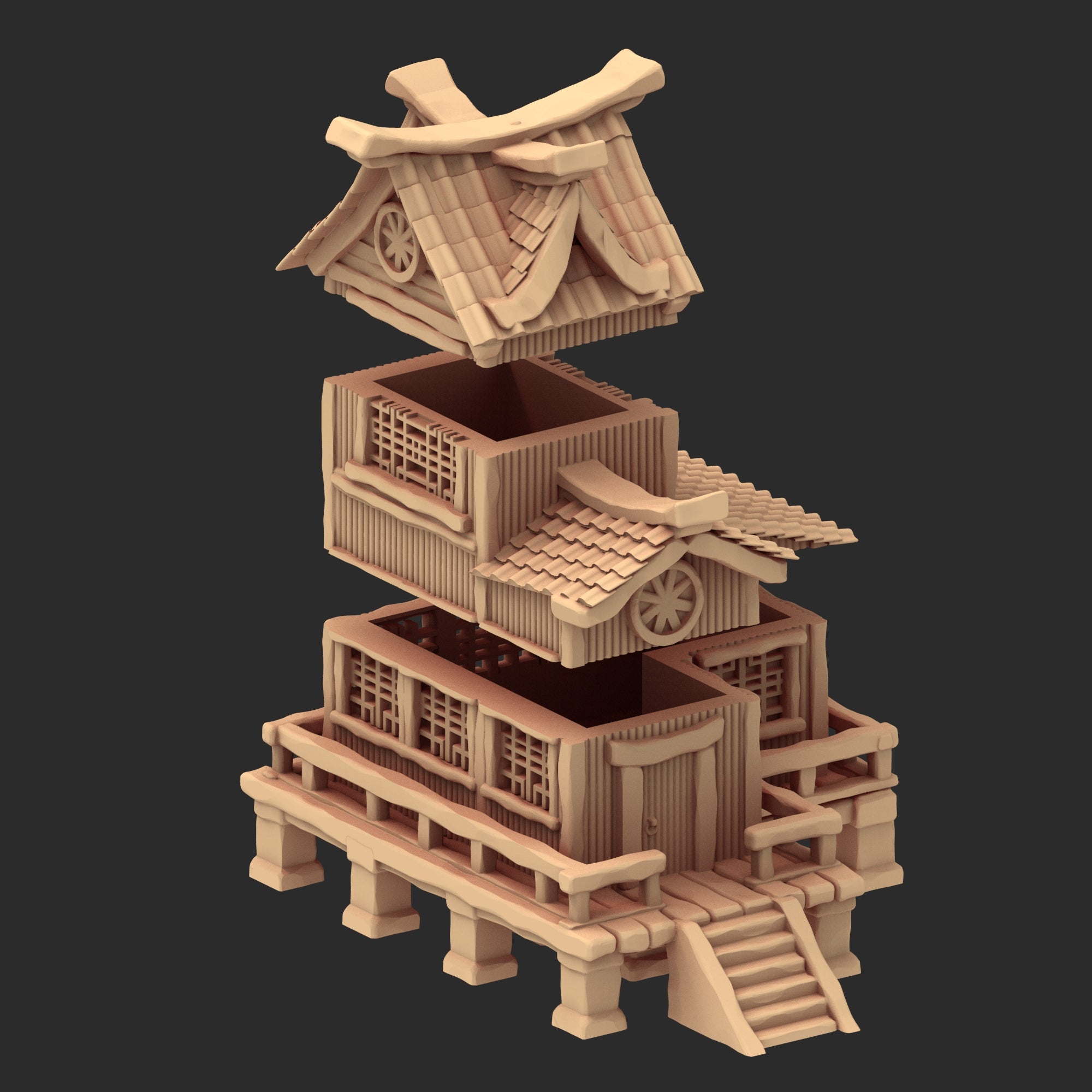 Stylized Japanese architecture - Part 2 - x5 Buildings