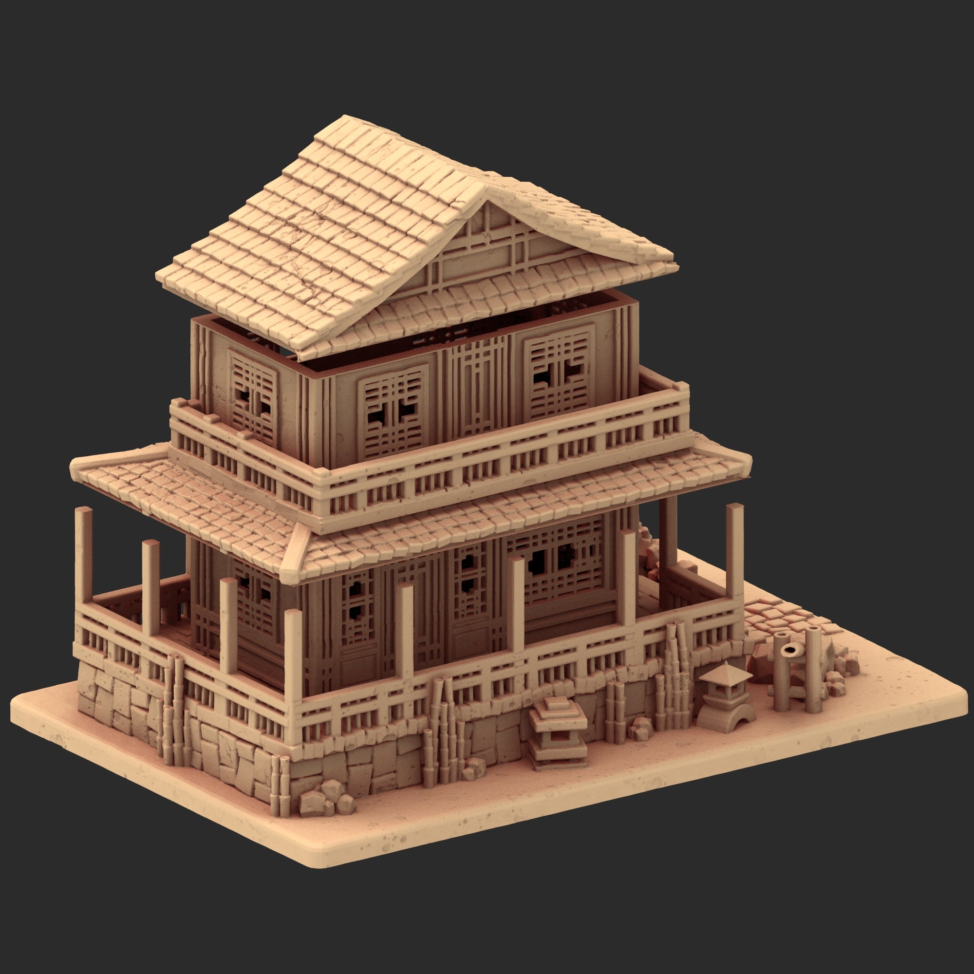 Stylized Japanese architecture - Part 3 - x8 Buildings