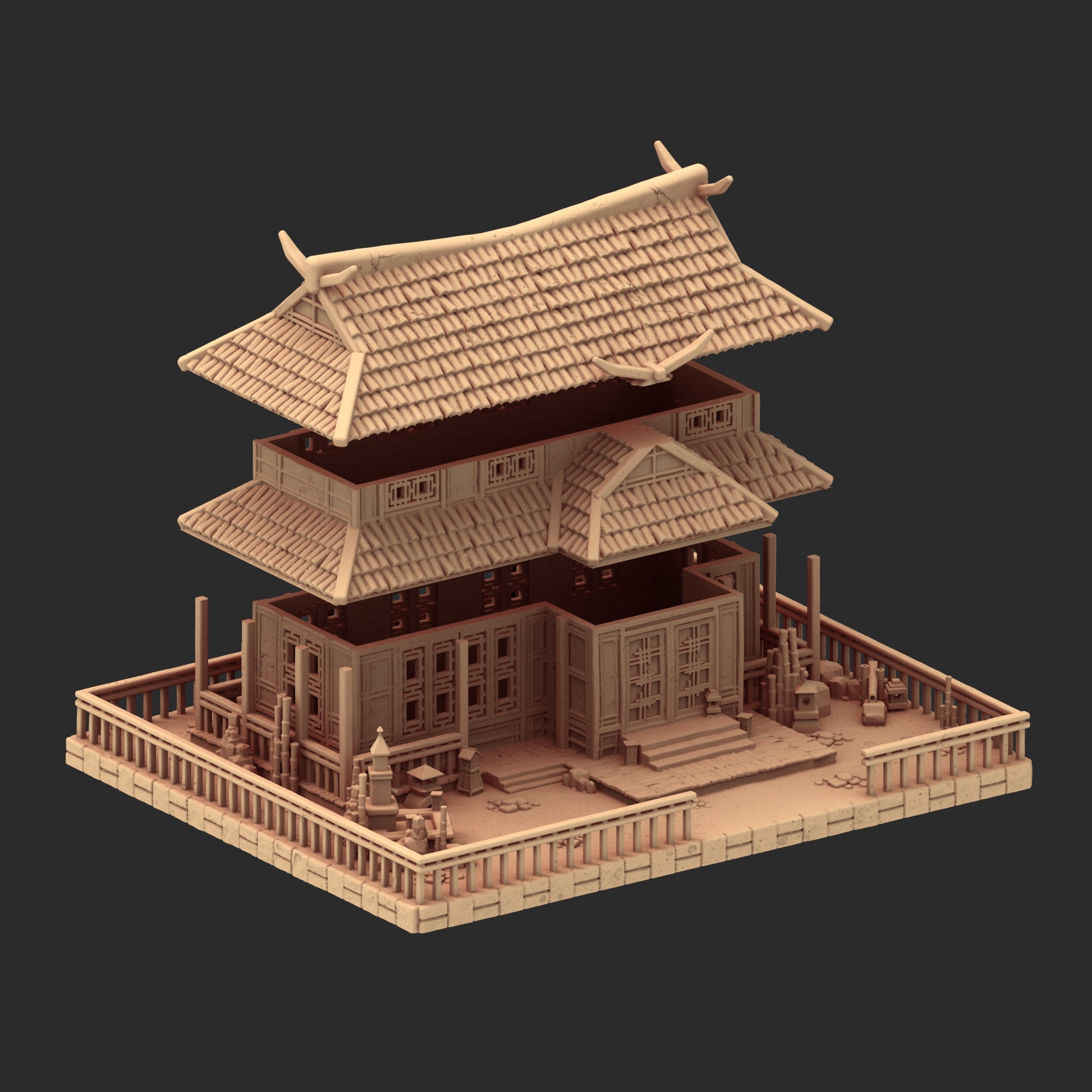 Stylized Japanese architecture - Part 3 - x8 Buildings