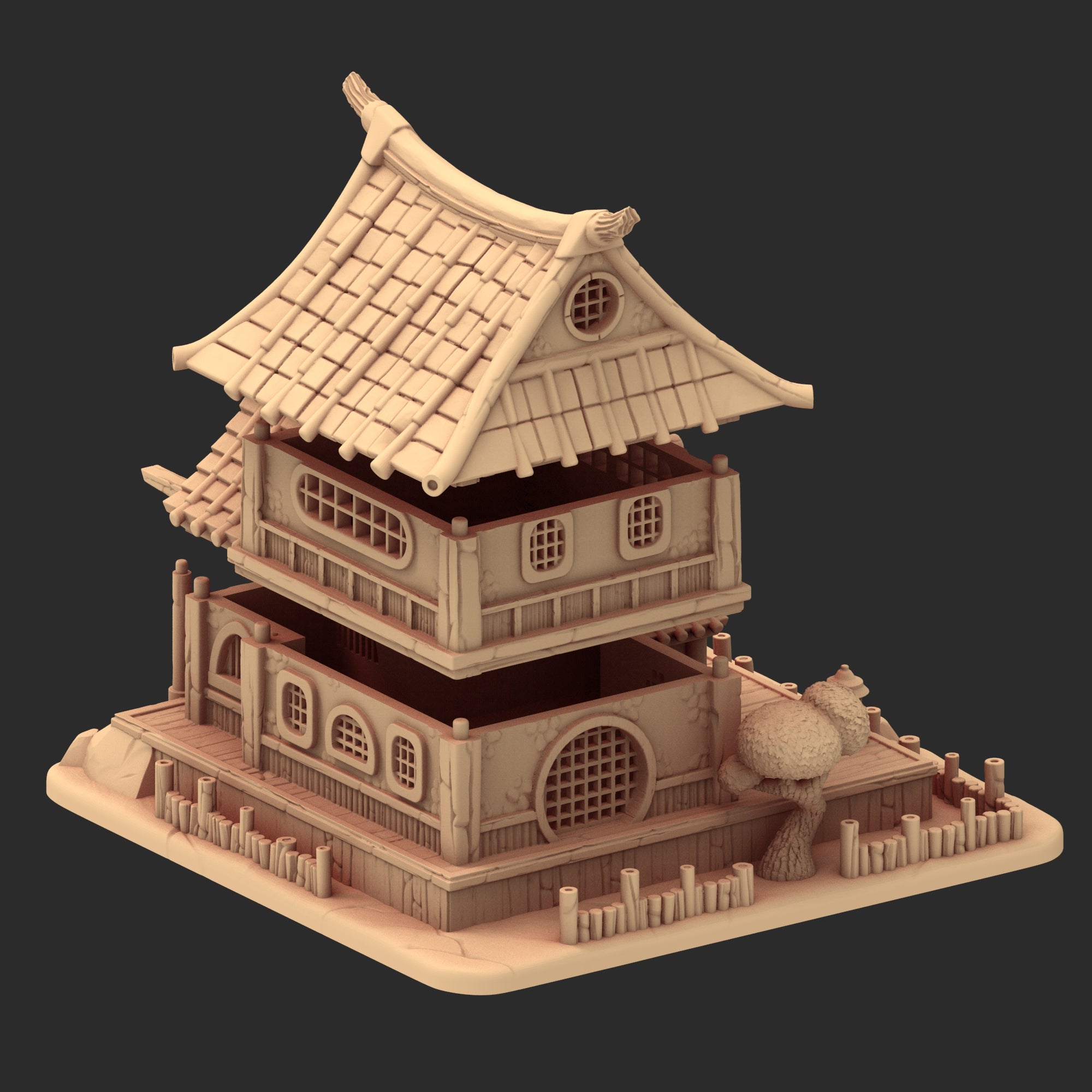 Stylized Japanese architecture - Part 3 - x8 Buildings