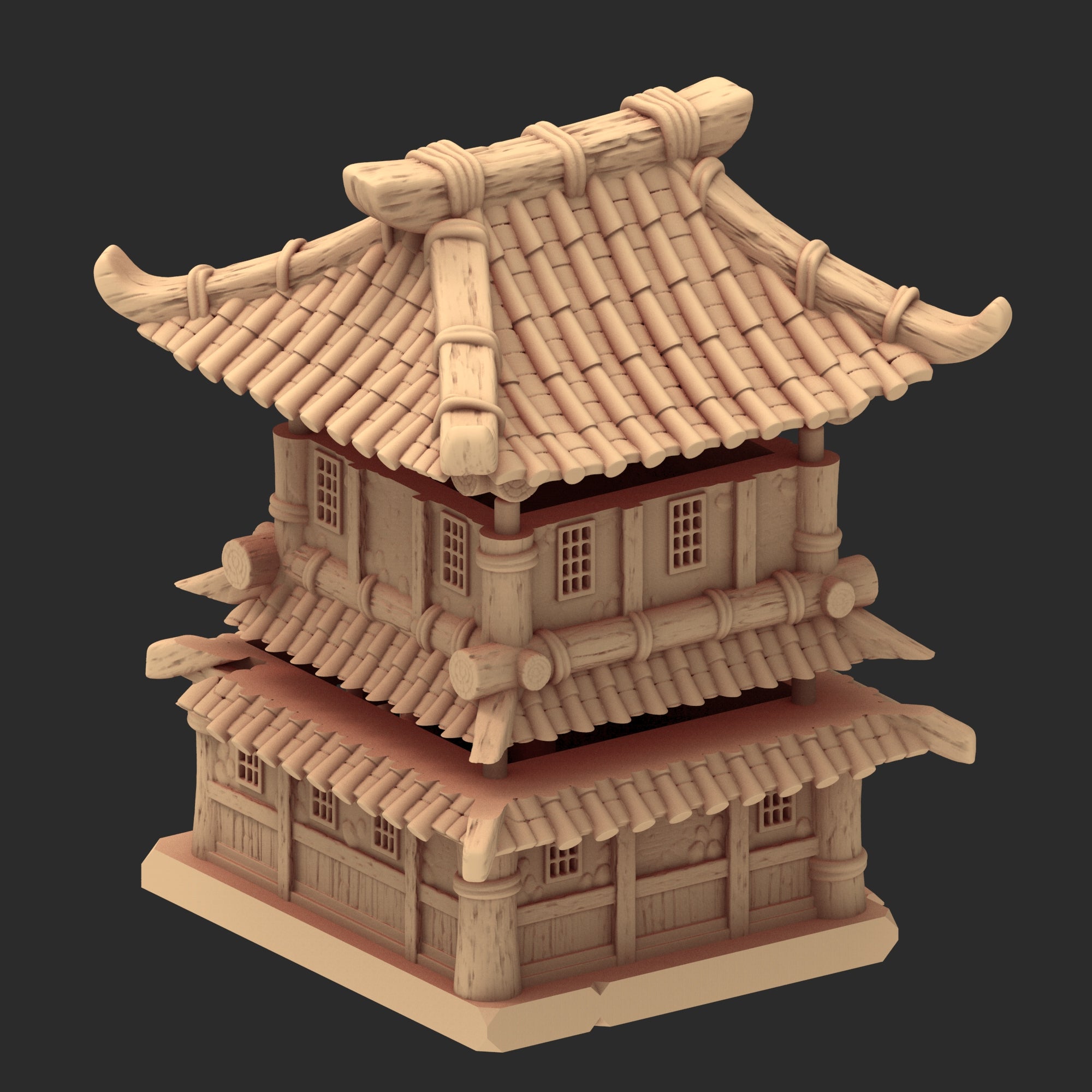 Stylized Japanese architecture - Part 3 - x8 Buildings