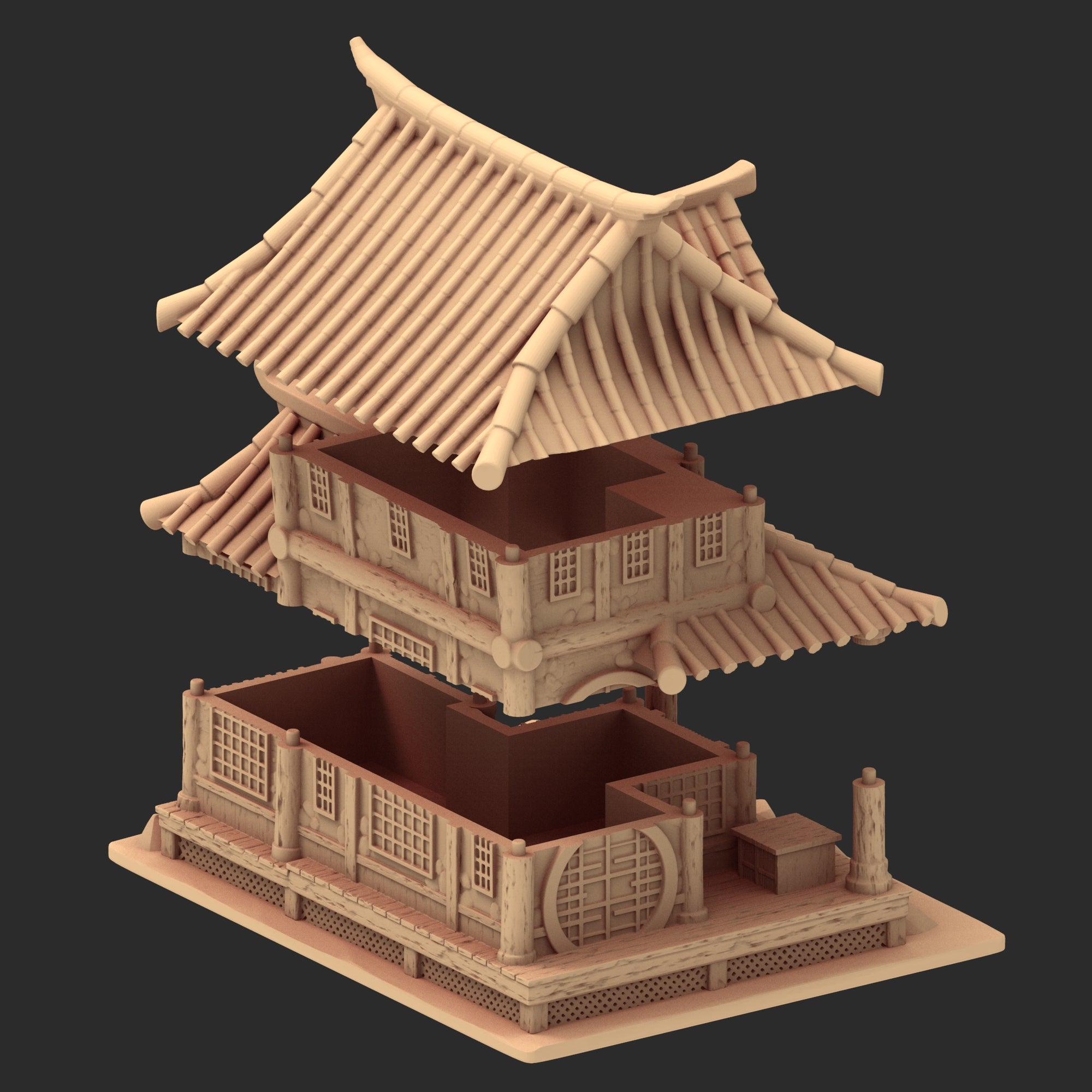 Stylized Japanese architecture - Part 3 - x8 Buildings