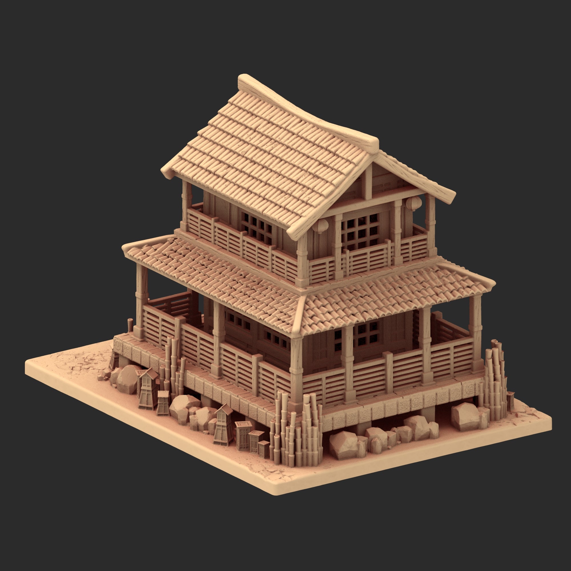 Stylized Japanese architecture - Part 3 - x8 Buildings