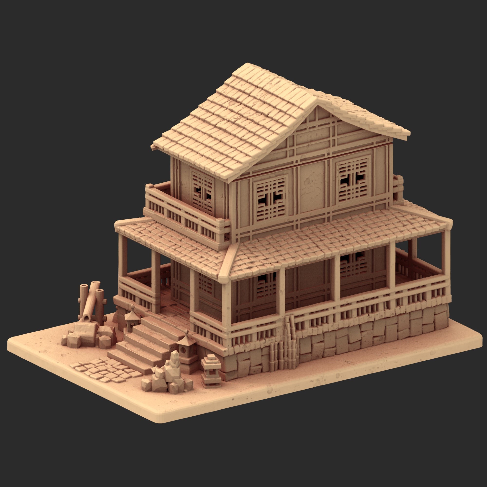 Stylized Japanese architecture - Part 3 - x8 Buildings