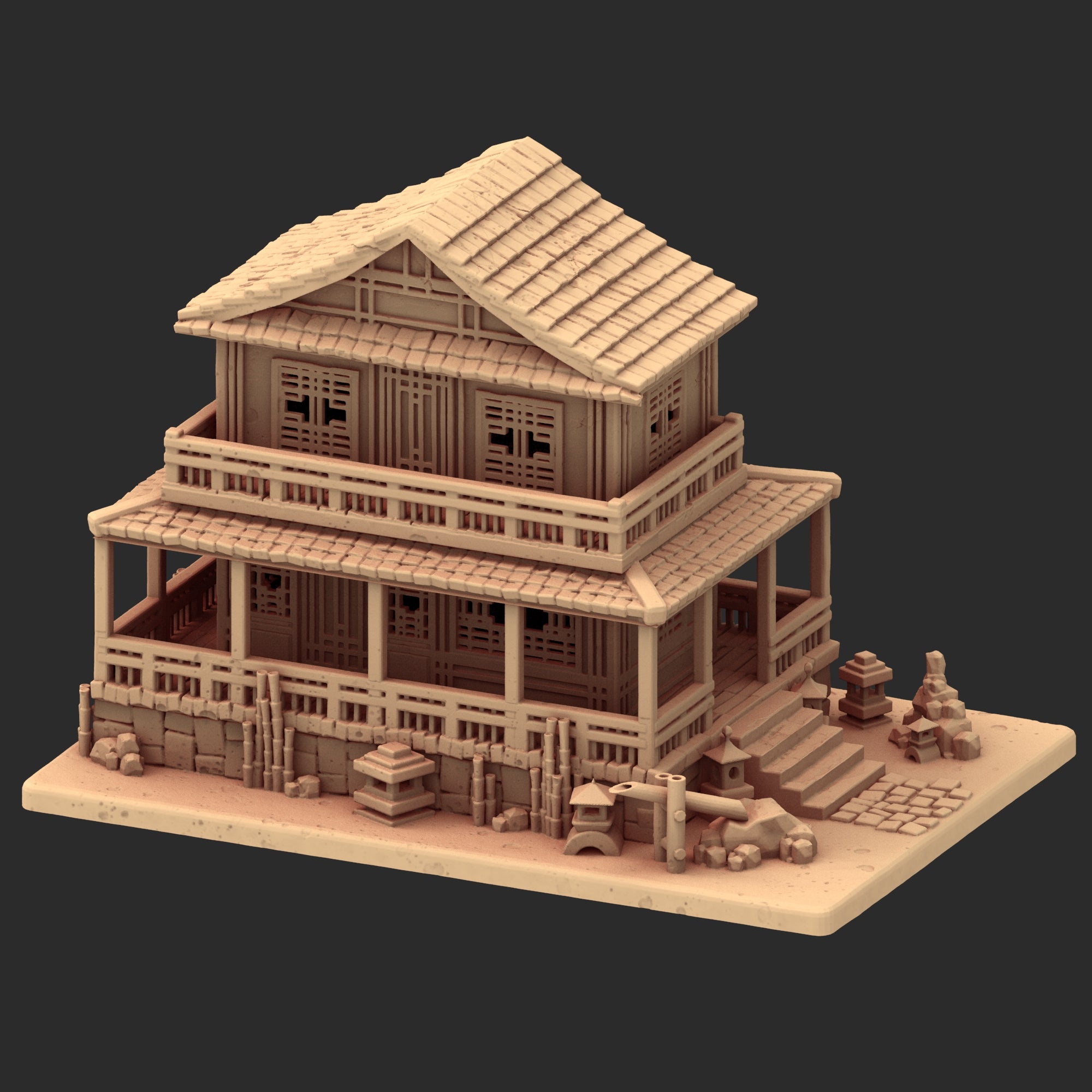 Stylized Japanese architecture - Part 3 - x8 Buildings