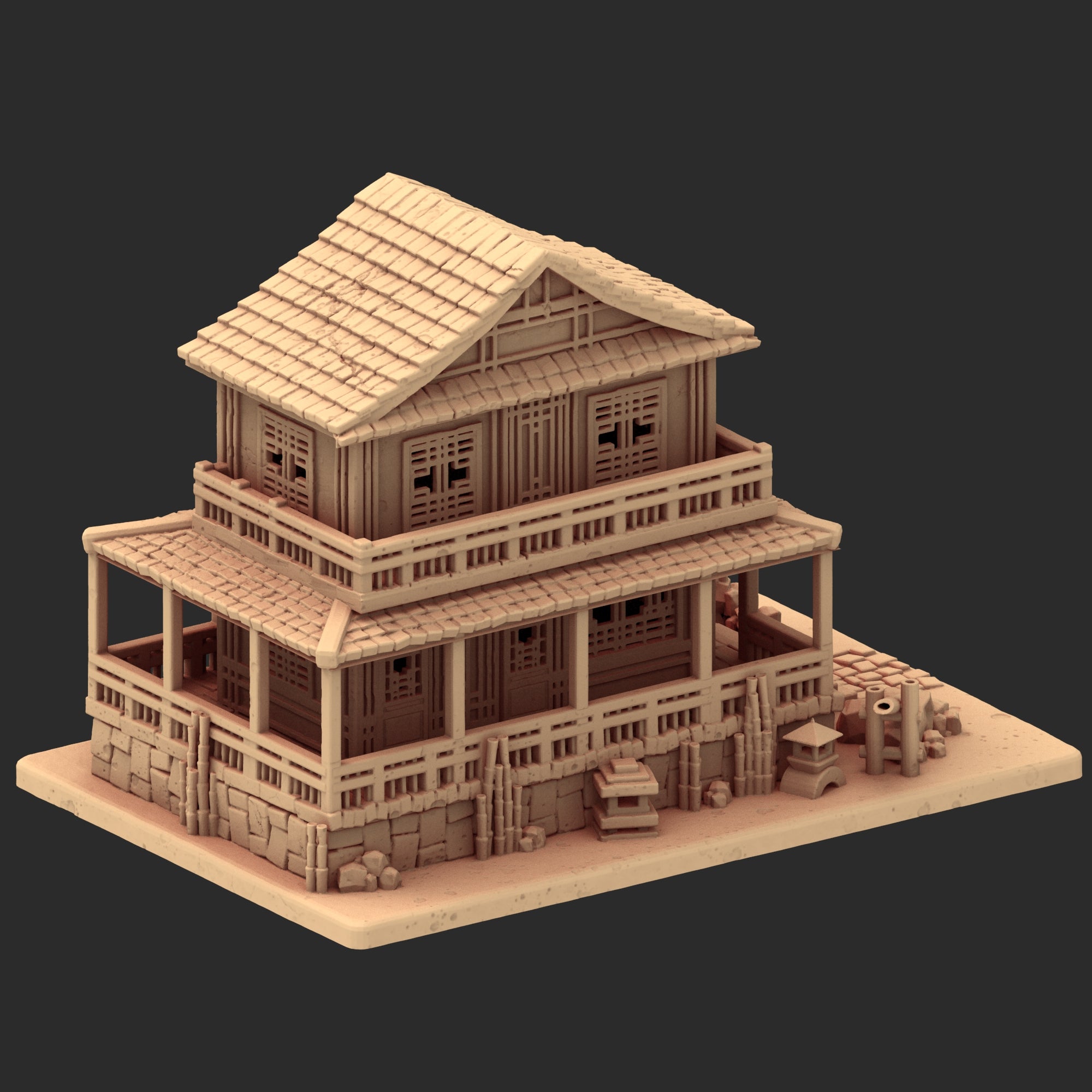 Stylized Japanese architecture - Part 3 - x8 Buildings