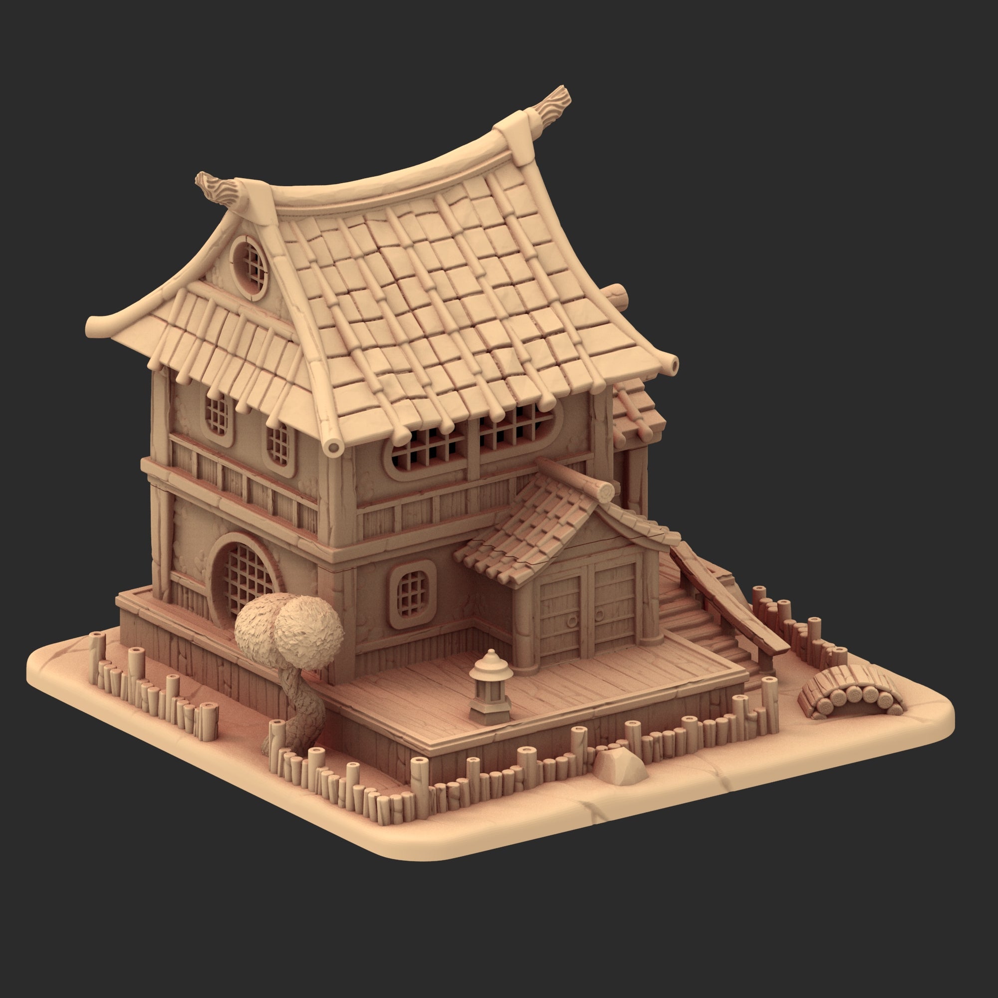 Stylized Japanese architecture - Part 3 - x8 Buildings