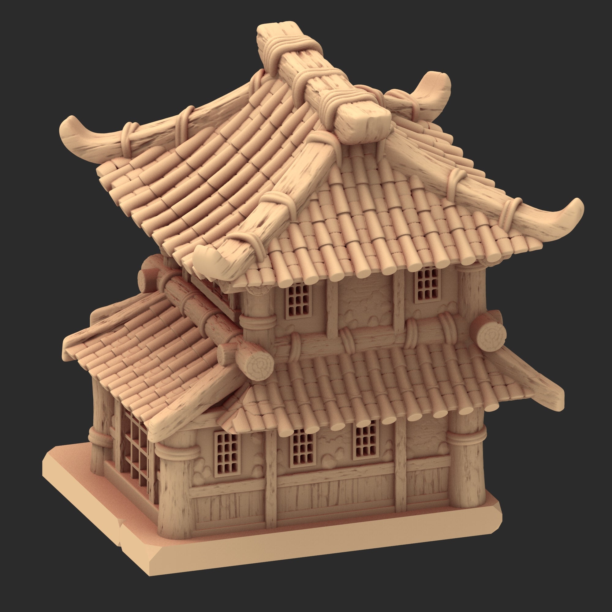 Stylized Japanese architecture - Part 3 - x8 Buildings