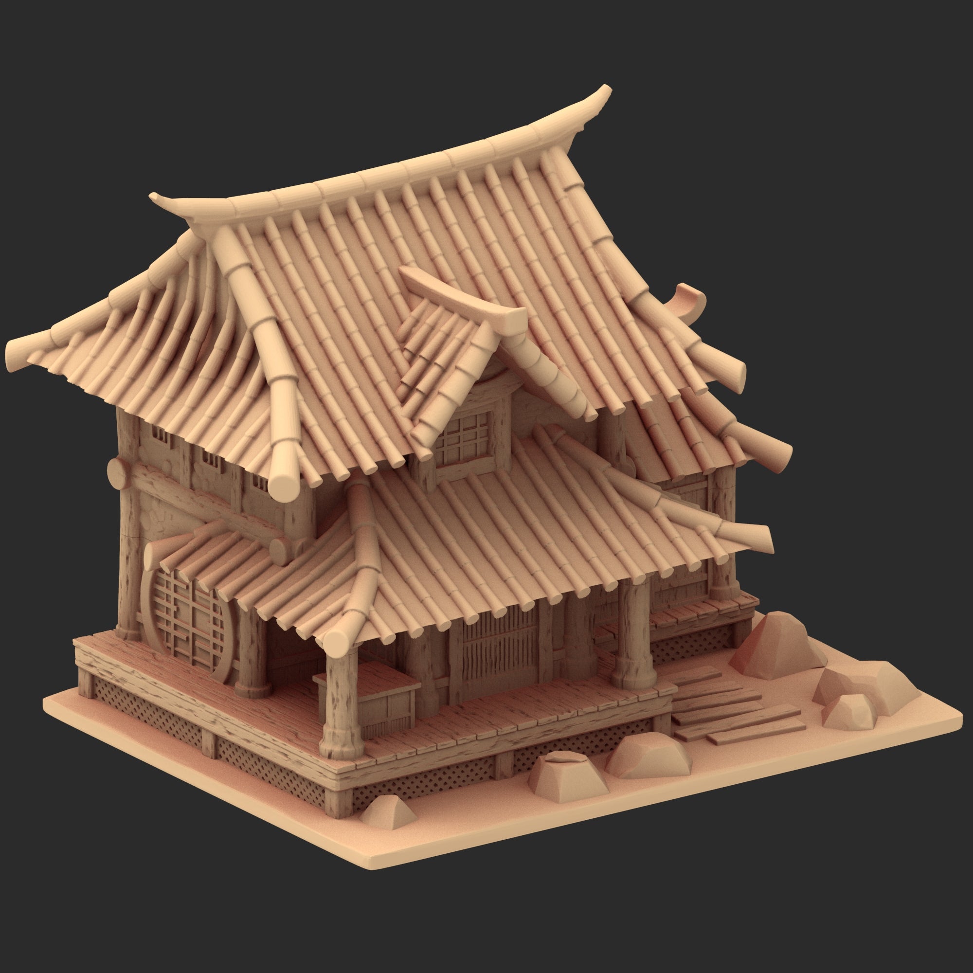 Stylized Japanese architecture - Part 3 - x8 Buildings