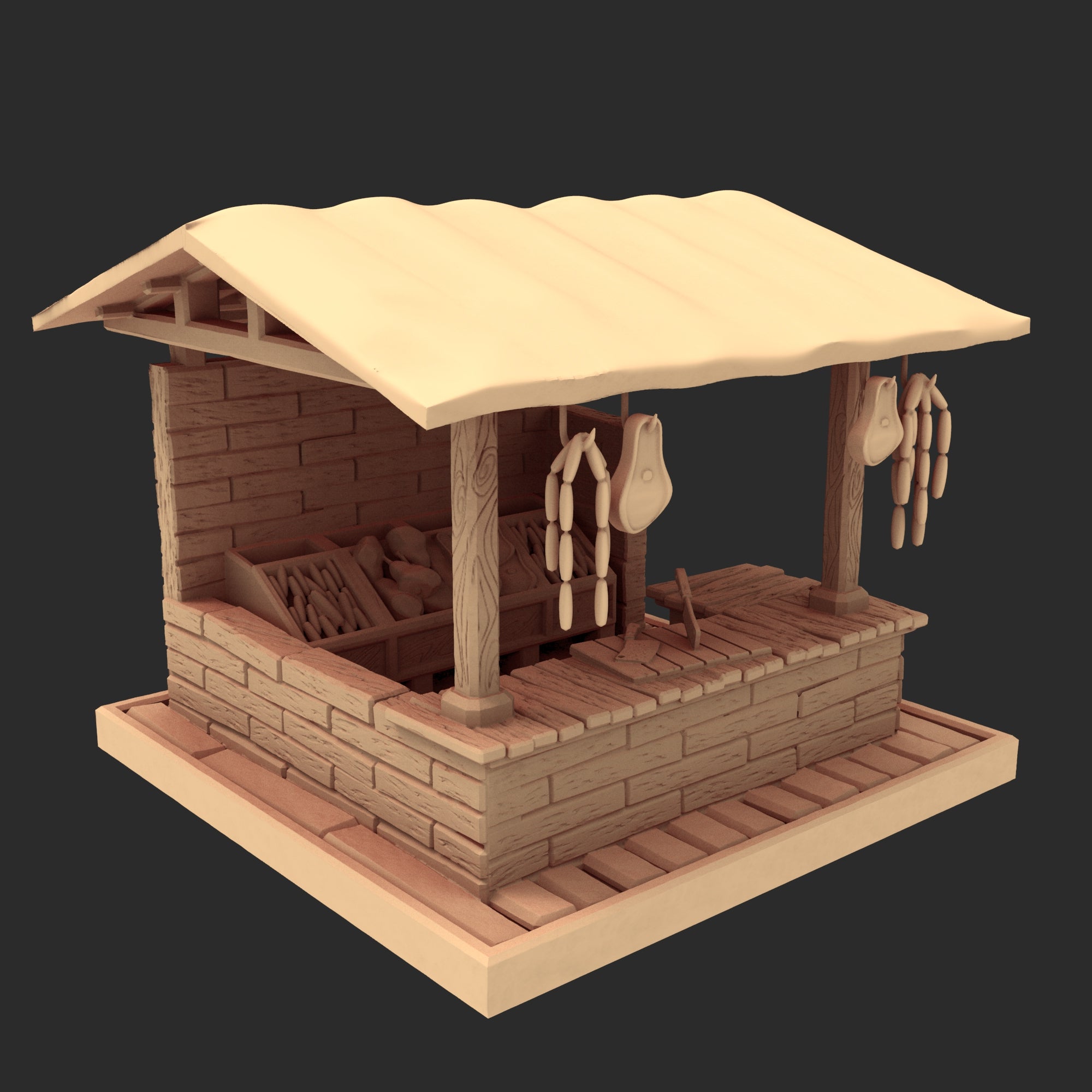 Market Town Part 1 - x10 Buildings, x6 Stalls