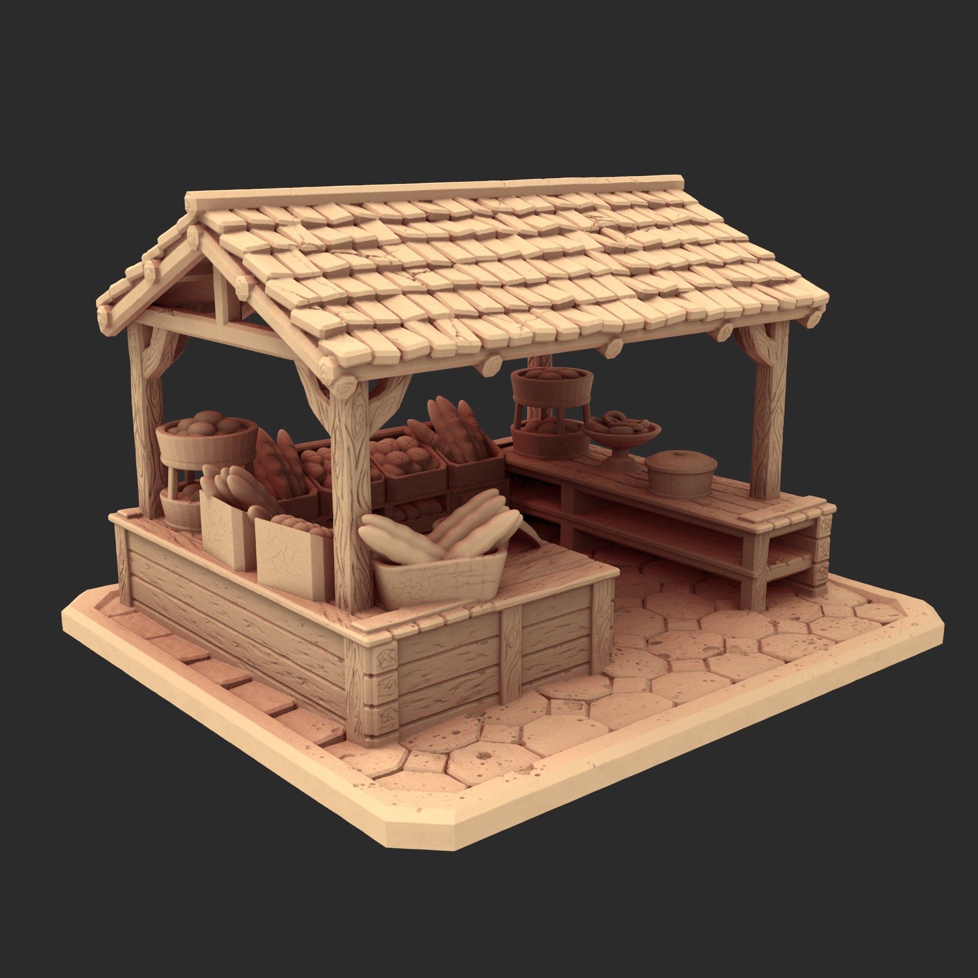 Market Town Part 1 - x10 Buildings, x6 Stalls