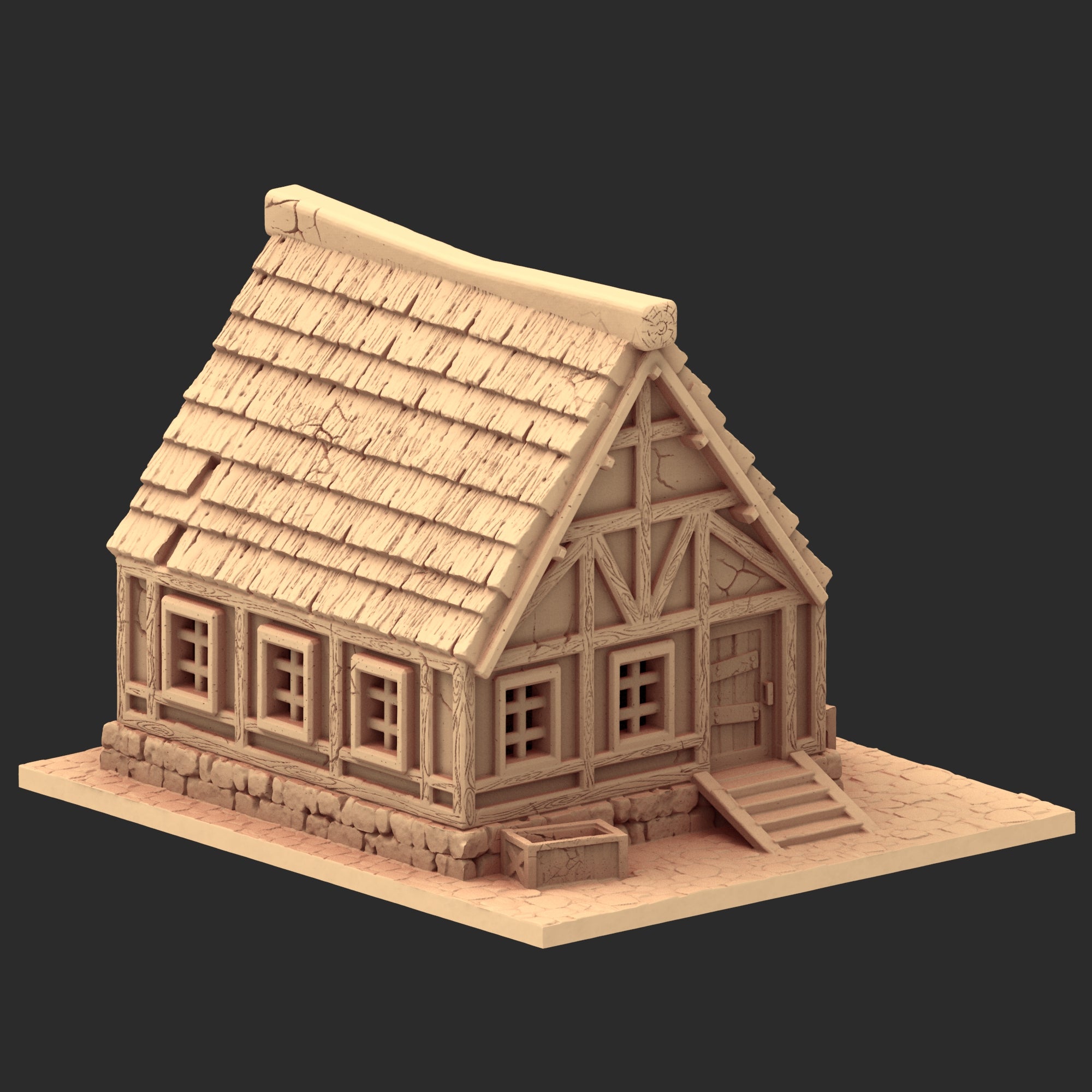 Market Town Part 1 - x10 Buildings, x6 Stalls