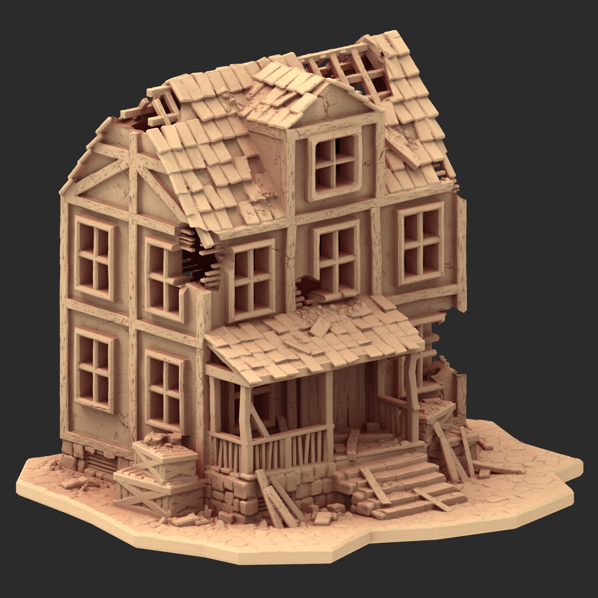 Market Town Part 1 - x10 Buildings, x6 Stalls