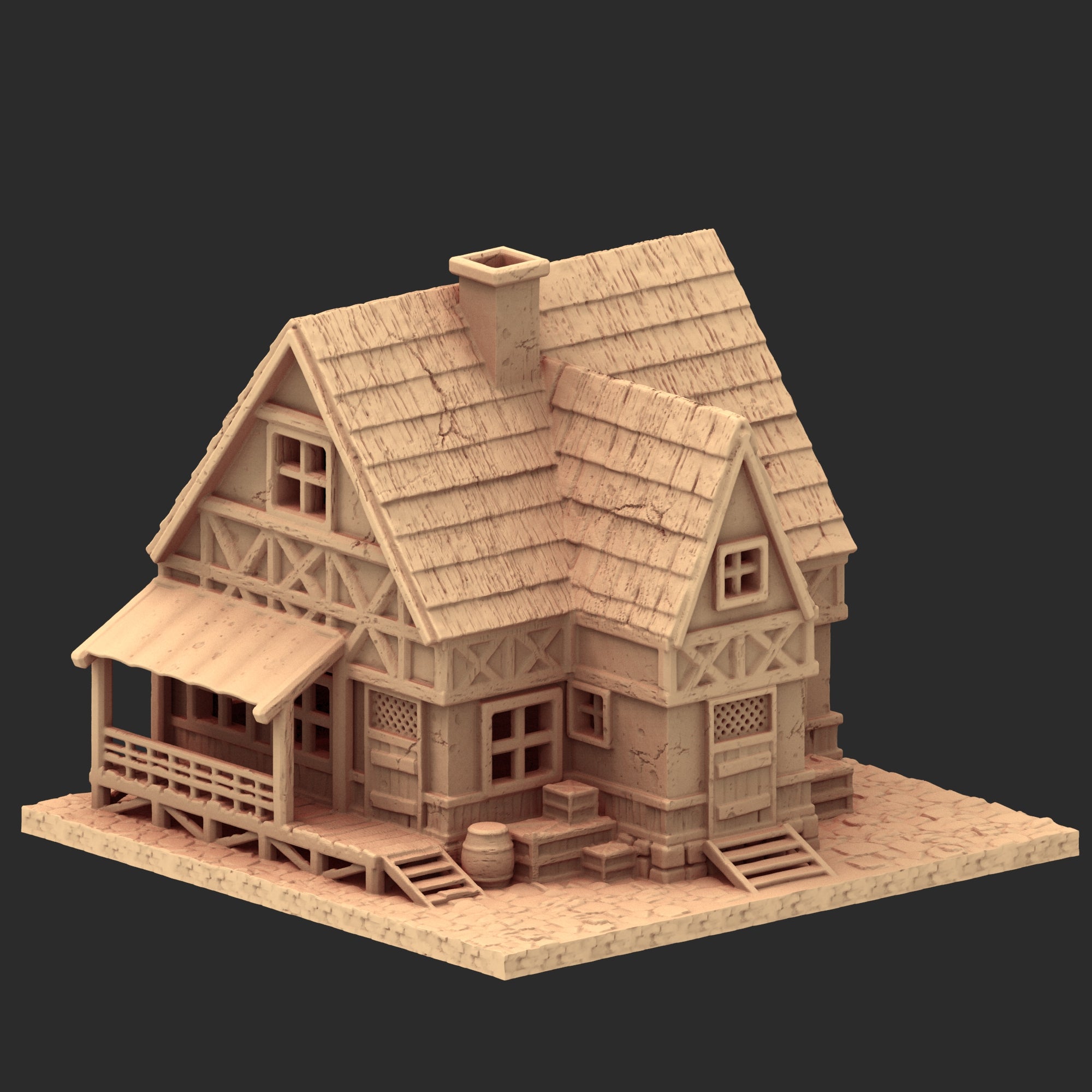 Market Town Part 1 - x10 Buildings, x6 Stalls