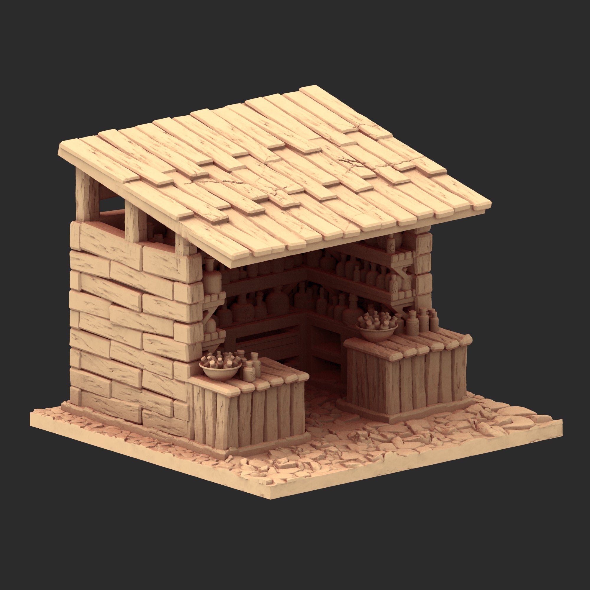 Market Town Part 1 - x10 Buildings, x6 Stalls