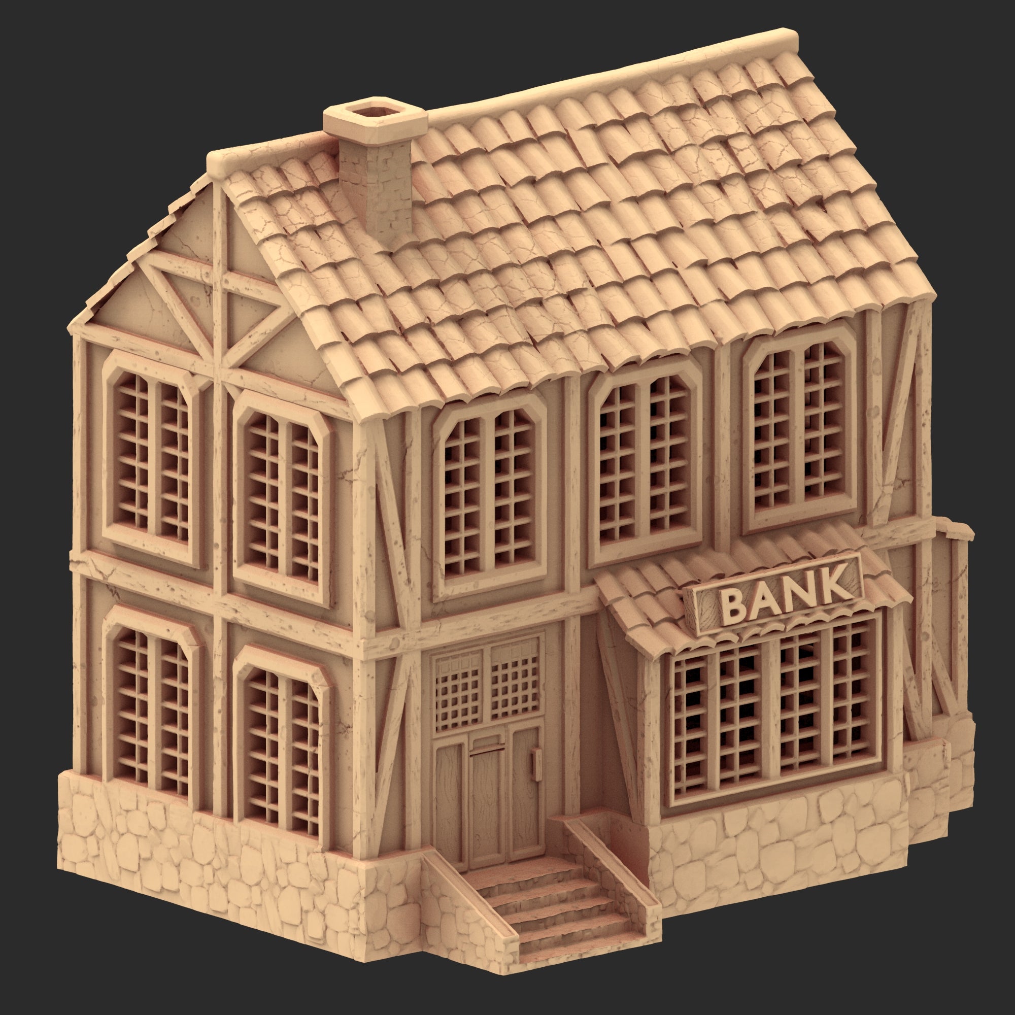 Market Town Part 1 - x10 Buildings, x6 Stalls