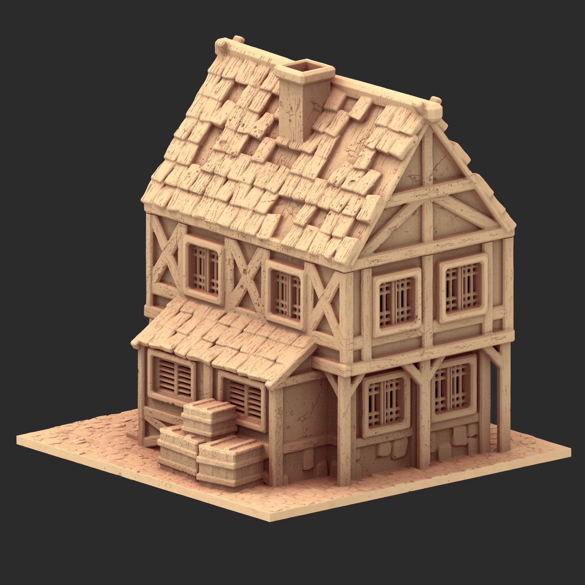 Market Town Part 1 - x10 Buildings, x6 Stalls