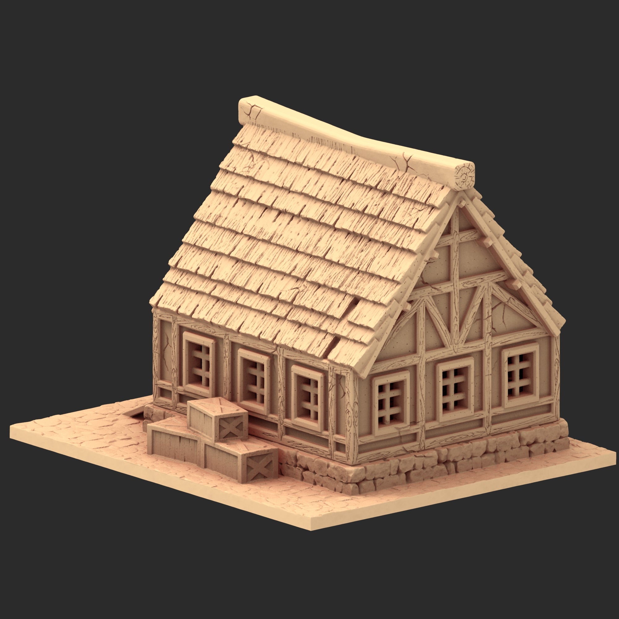 Market Town Part 1 - x10 Buildings, x6 Stalls