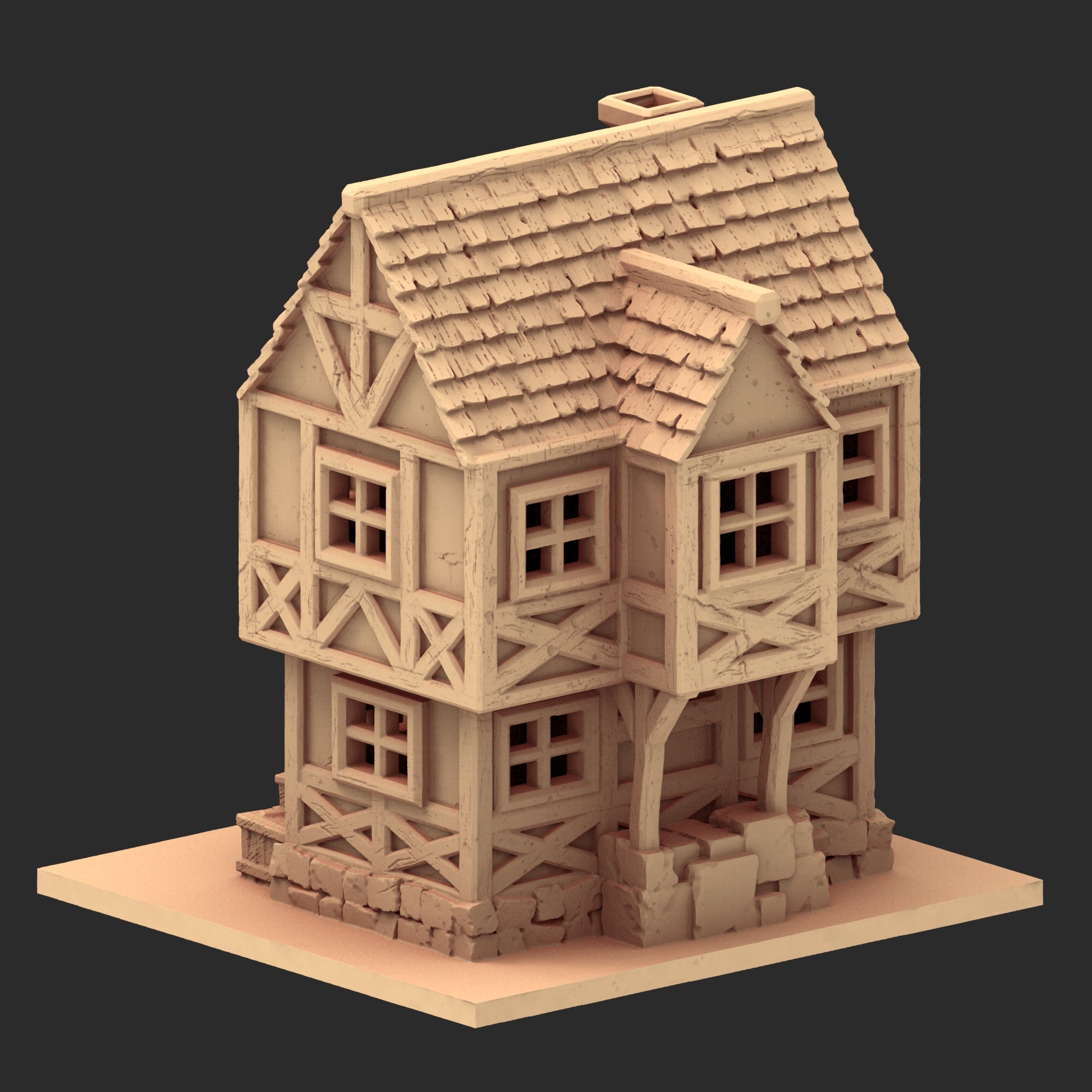 Market Town Part 1 - x10 Buildings, x6 Stalls