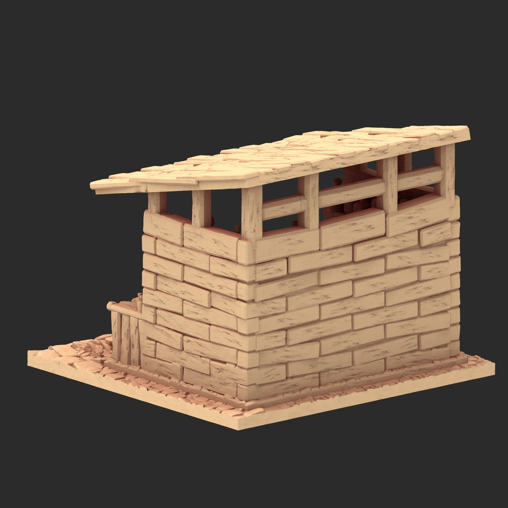 Market Town Part 1 - x10 Buildings, x6 Stalls