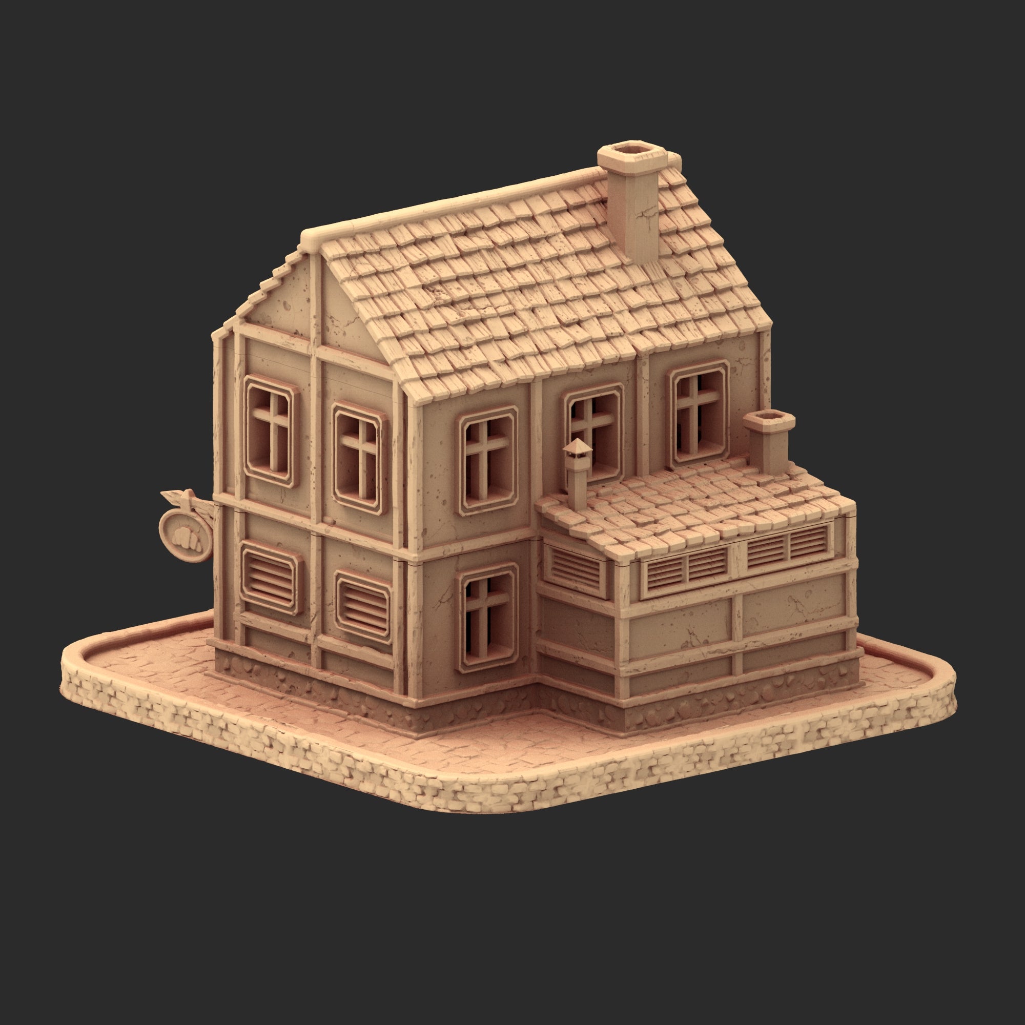 Market Town Part 1 - x10 Buildings, x6 Stalls