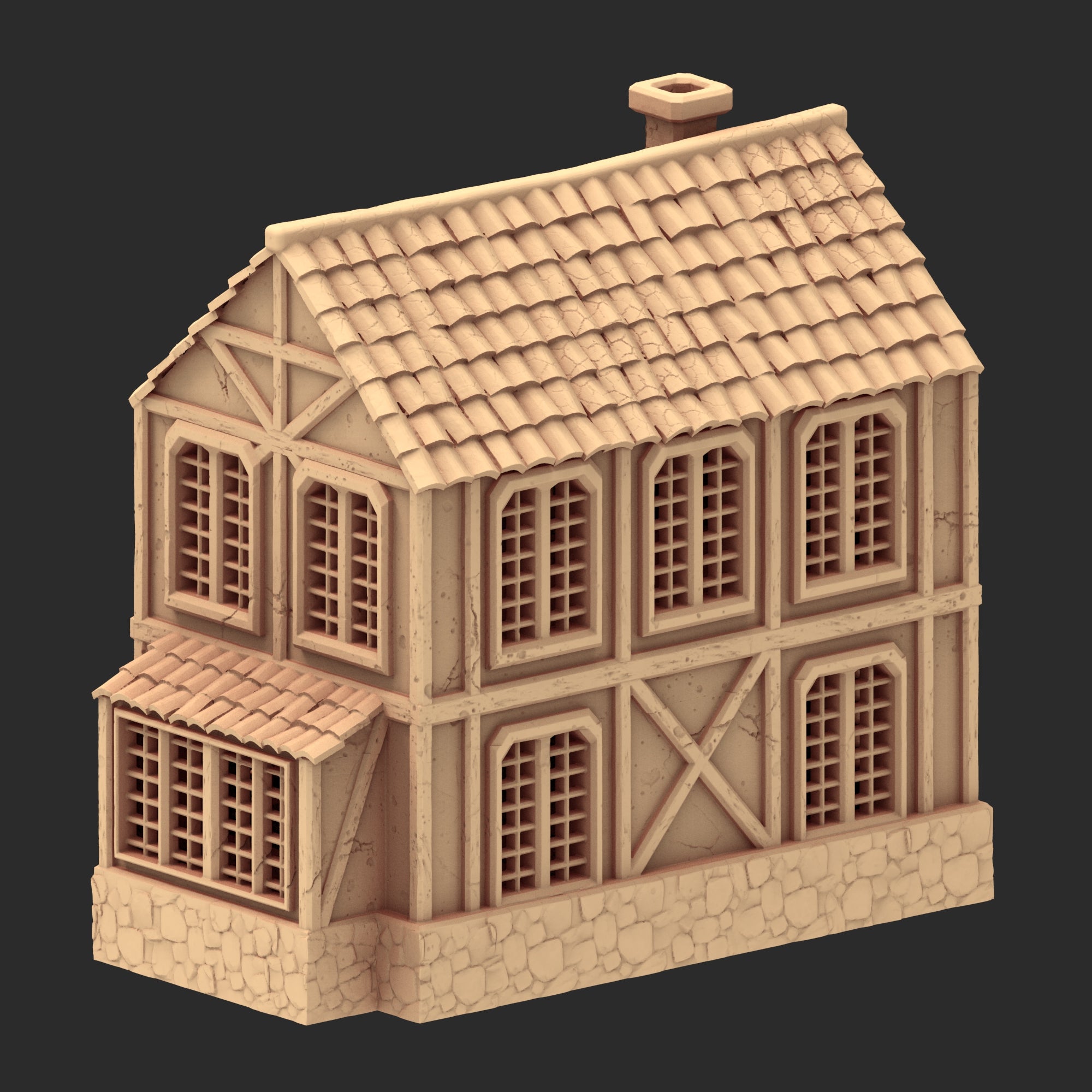 Market Town Part 1 - x10 Buildings, x6 Stalls