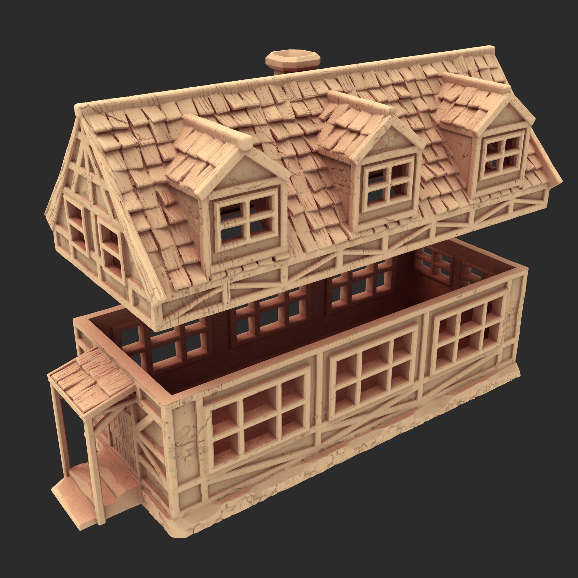 Market Town Part 2 - x8 Buildings, x6 Stalls