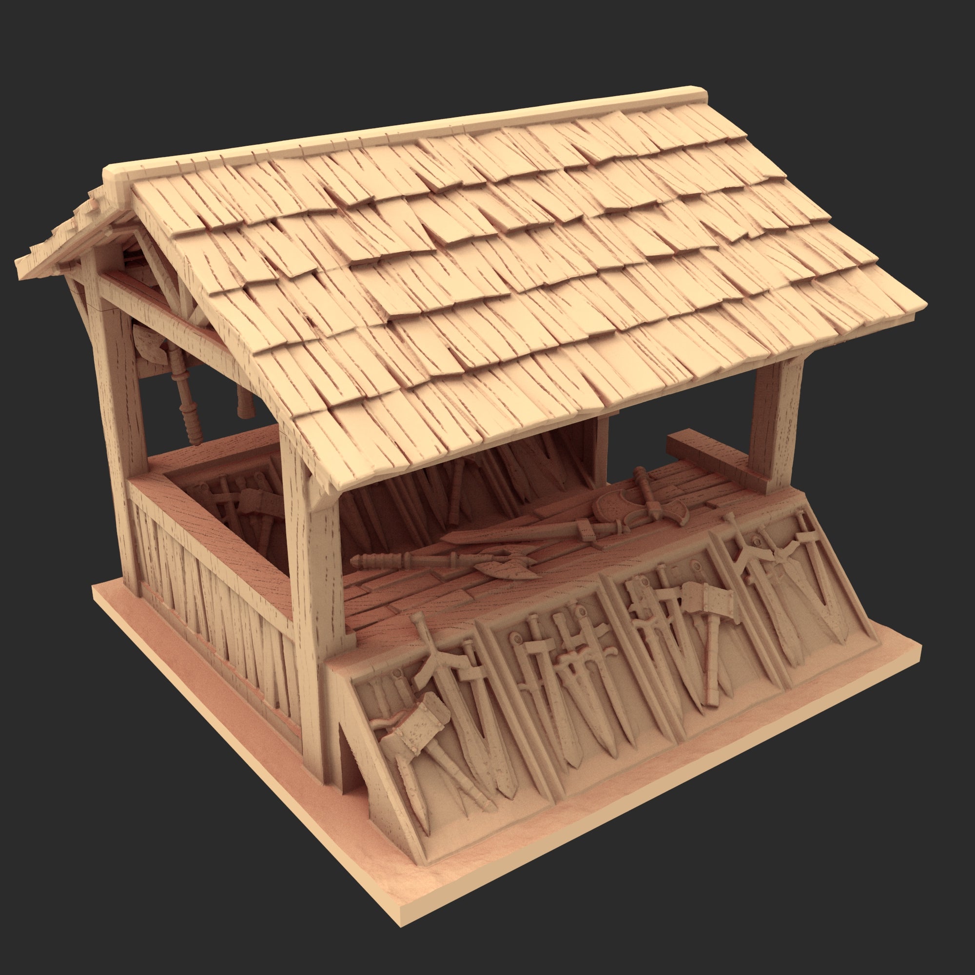 Market Town Part 2 - x8 Buildings, x6 Stalls