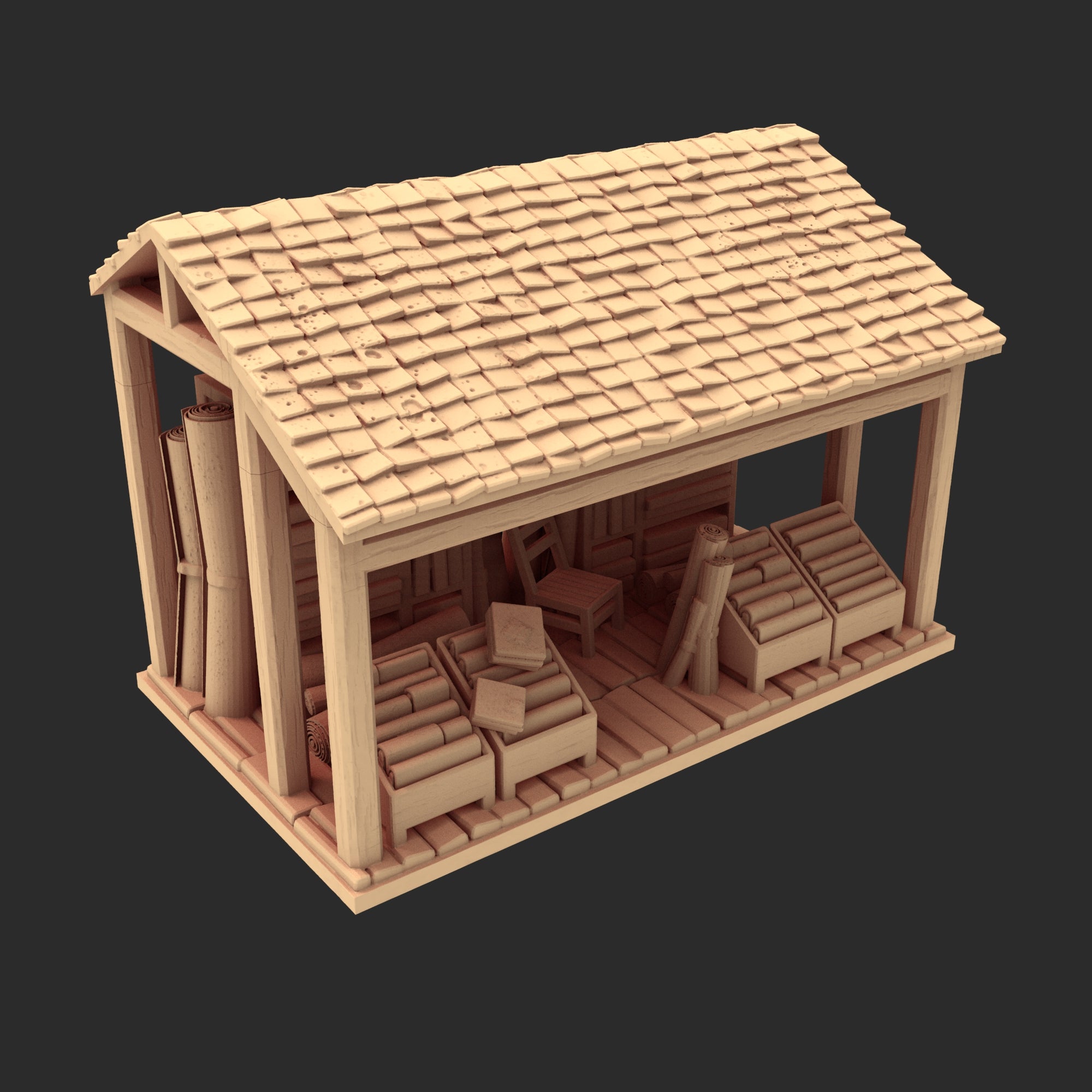 Market Town Part 2 - x8 Buildings, x6 Stalls