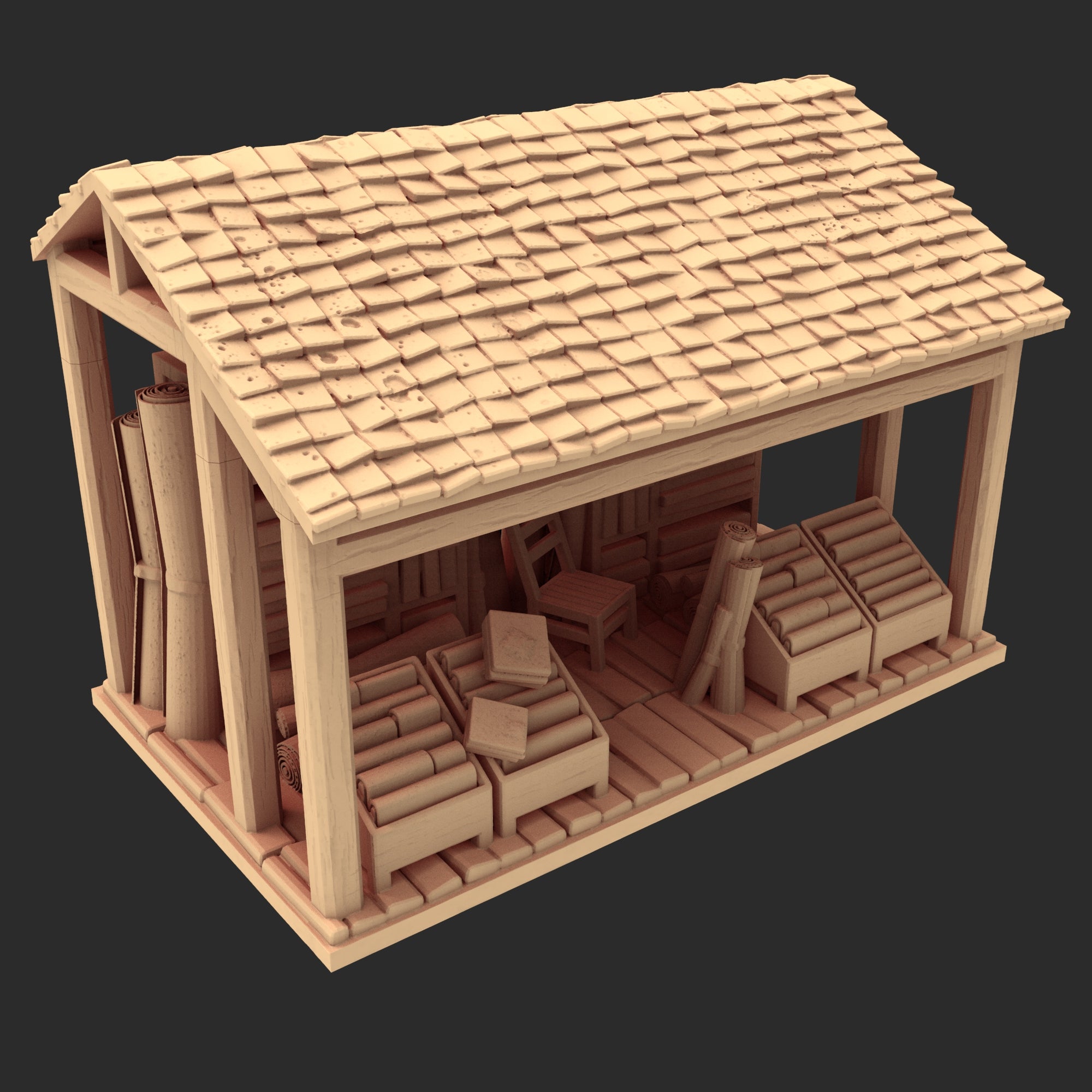 Market Town Part 2 - x8 Buildings, x6 Stalls