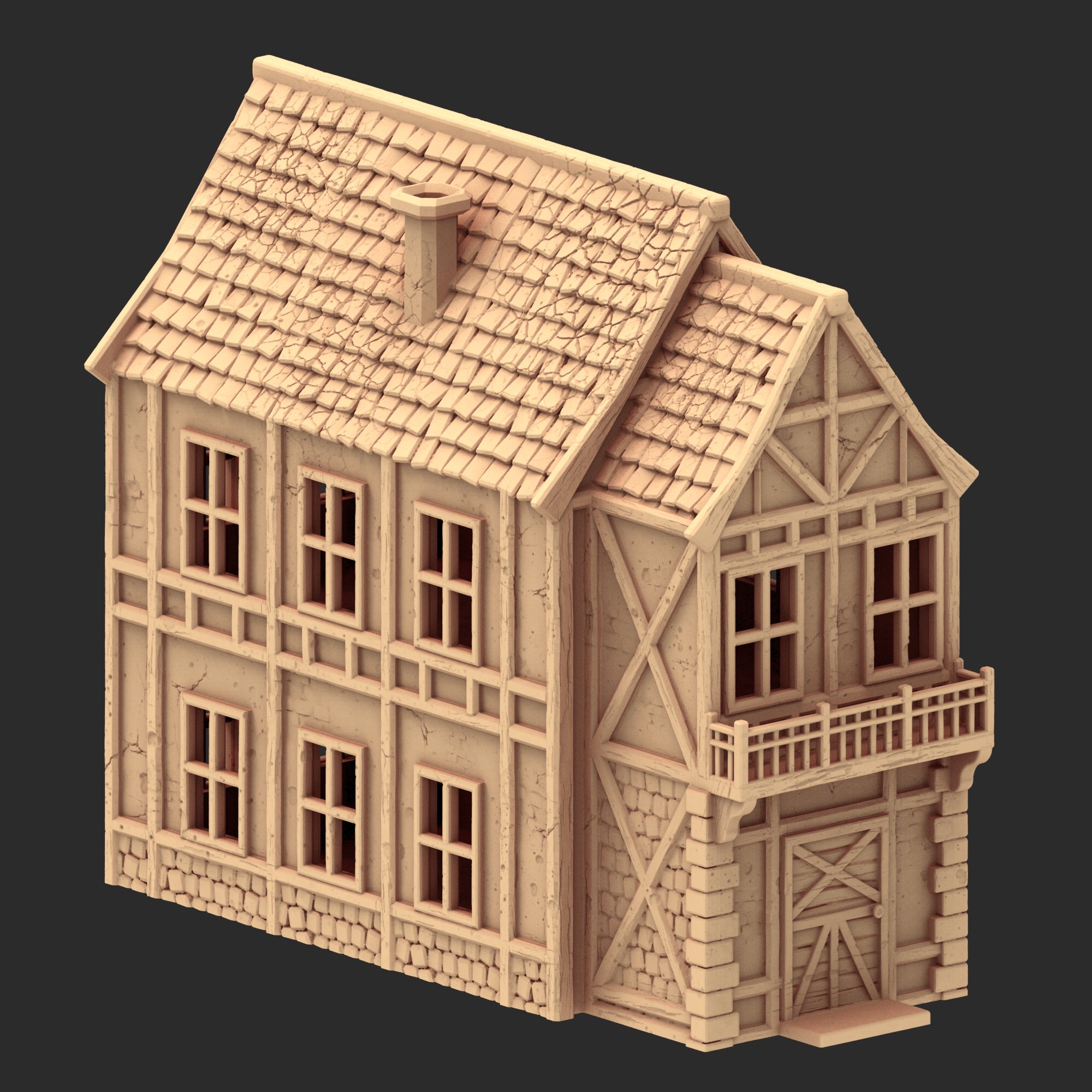 Market Town Part 2 - x8 Buildings, x6 Stalls