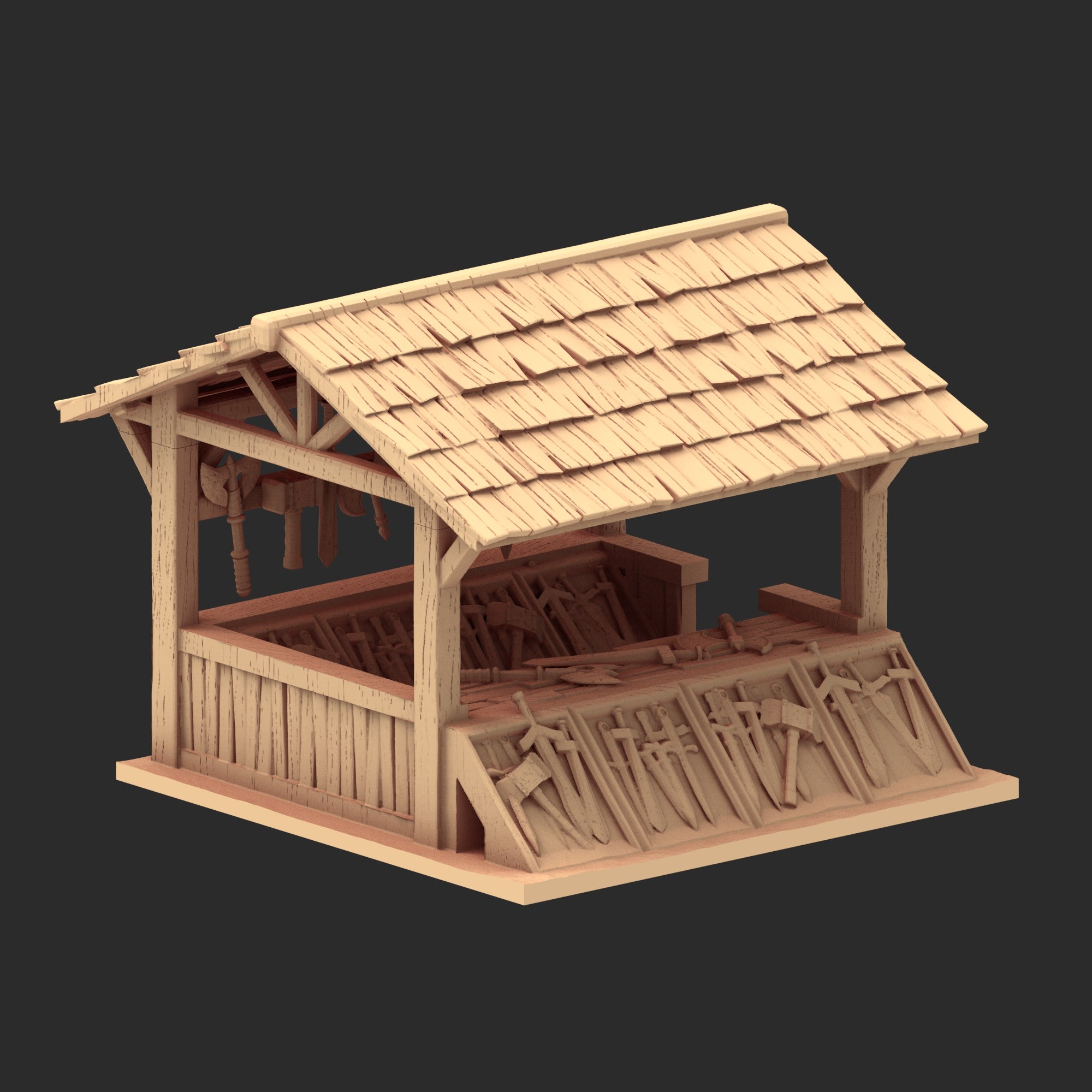 Market Town Part 2 - x8 Buildings, x6 Stalls