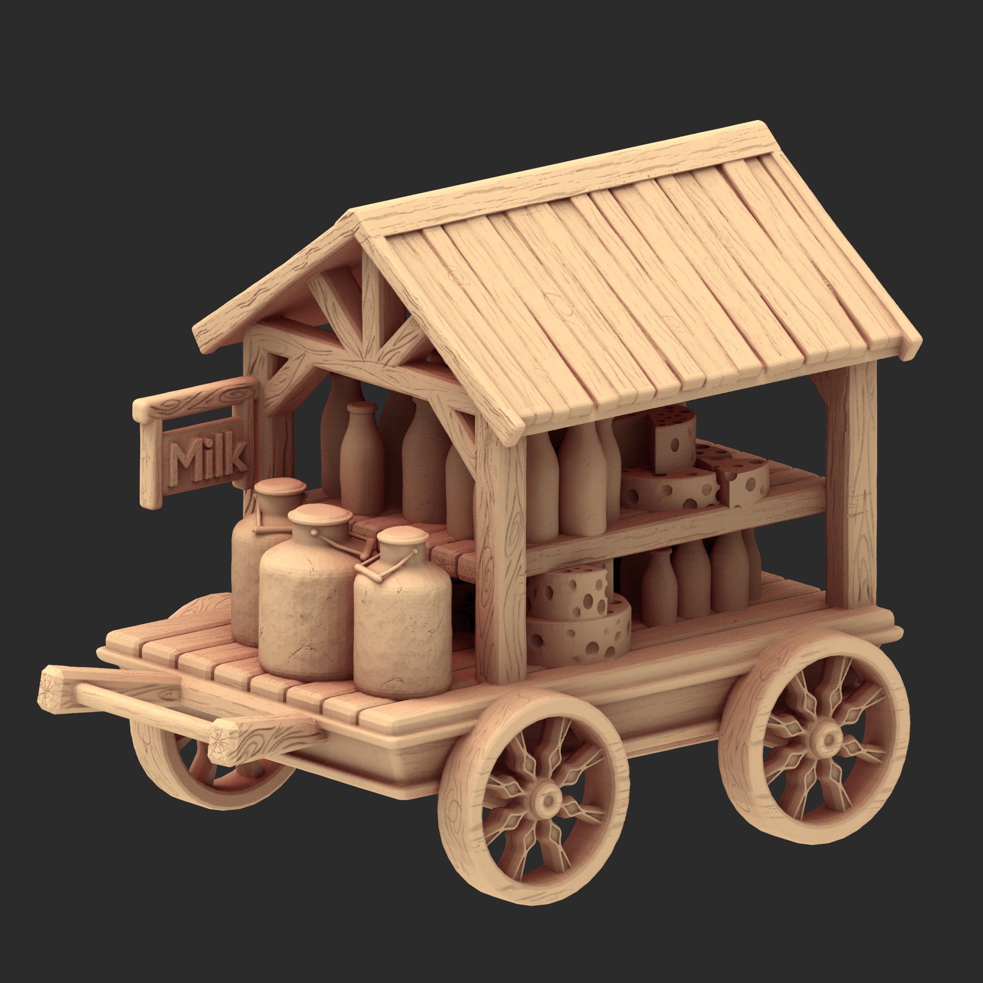 Market Town Part 2 - x8 Buildings, x6 Stalls