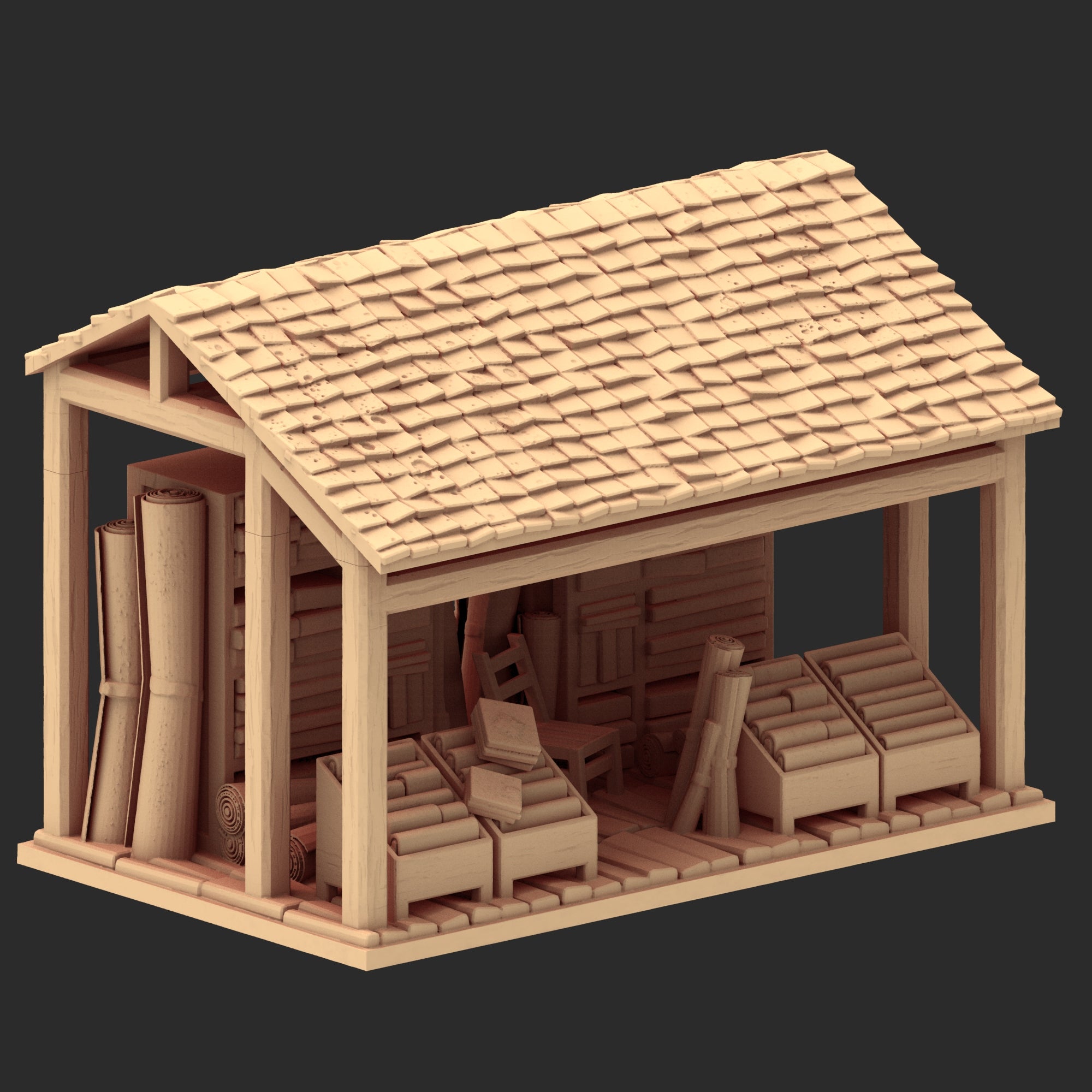 Market Town Part 2 - x8 Buildings, x6 Stalls