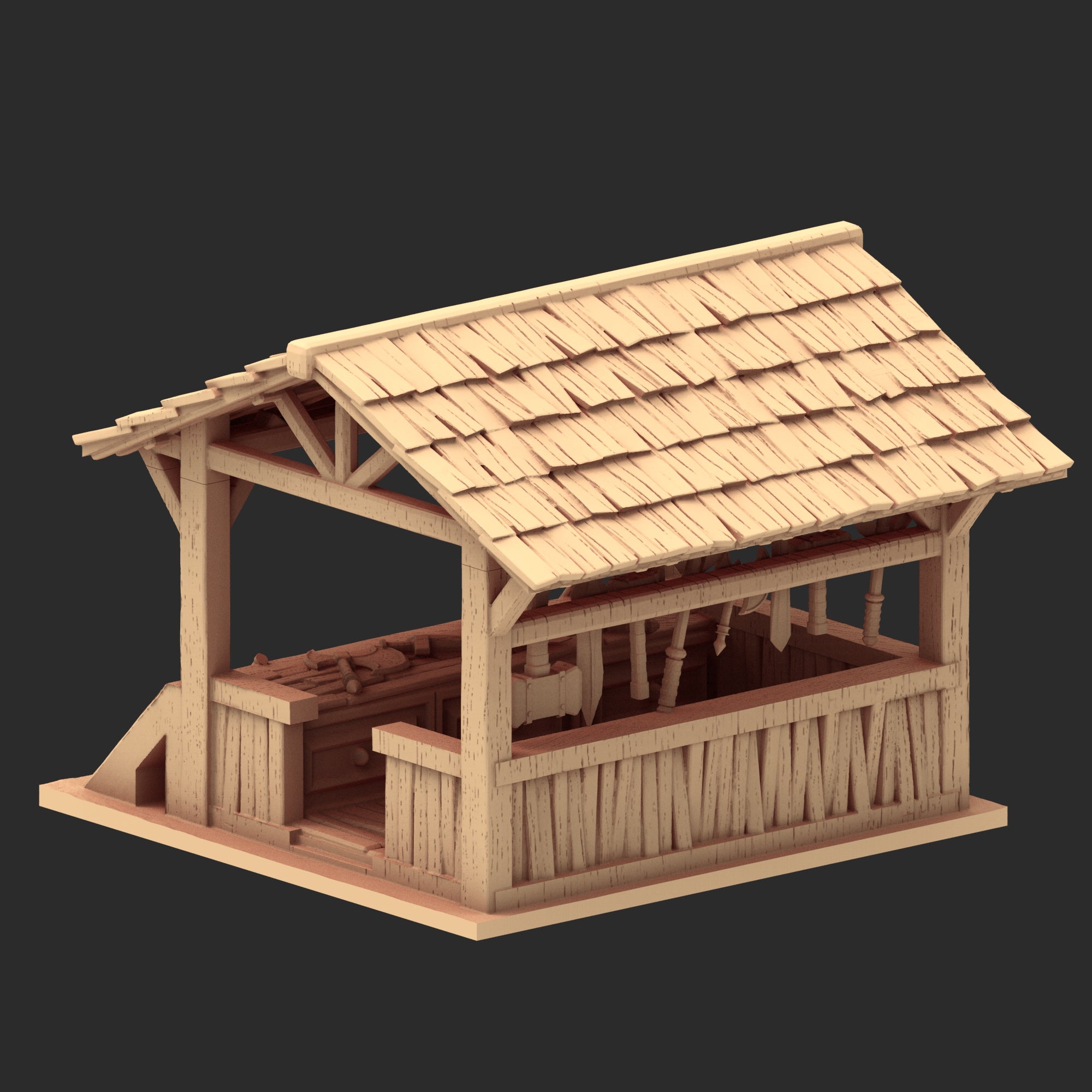 Market Town Part 2 - x8 Buildings, x6 Stalls