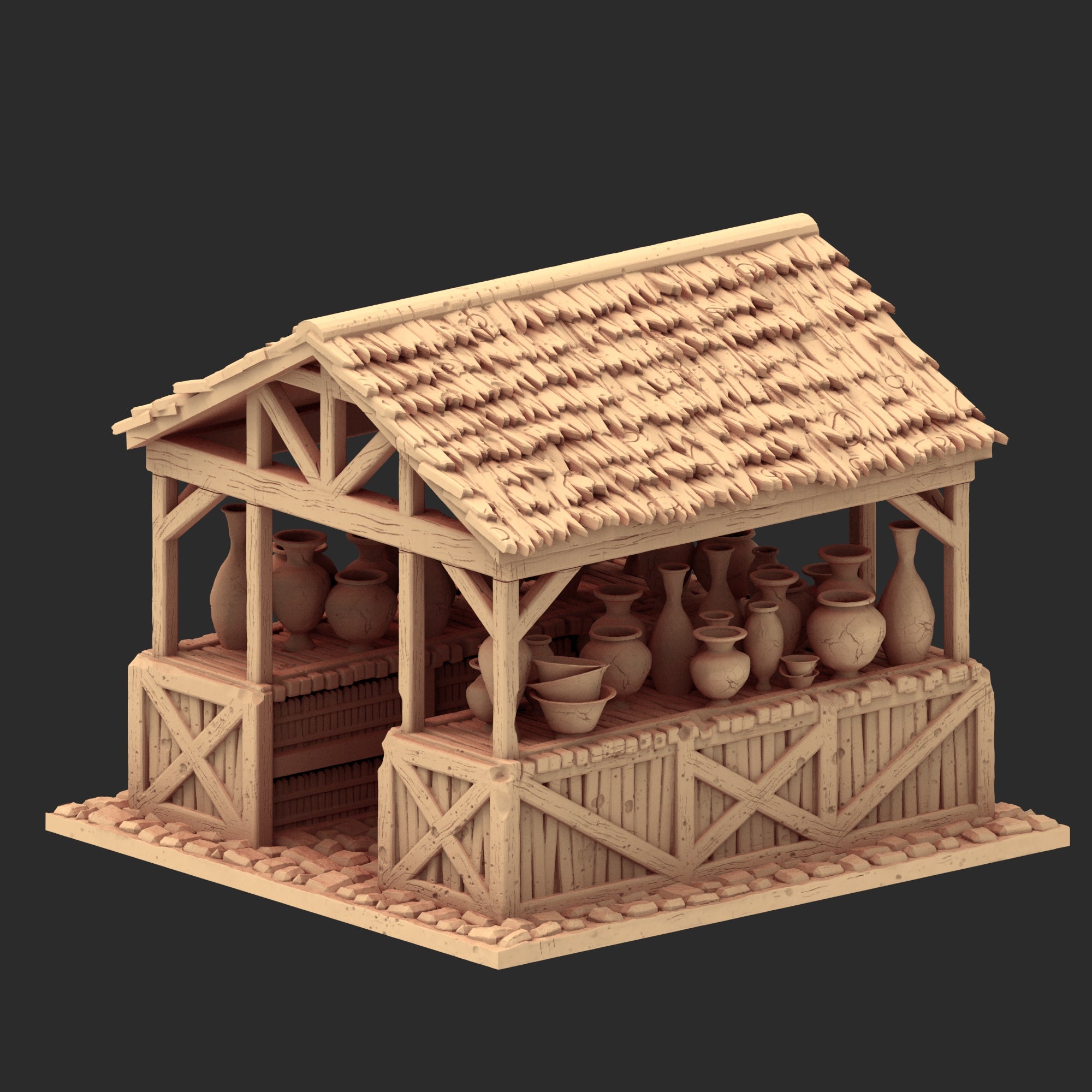 Market Town Part 2 - x8 Buildings, x6 Stalls