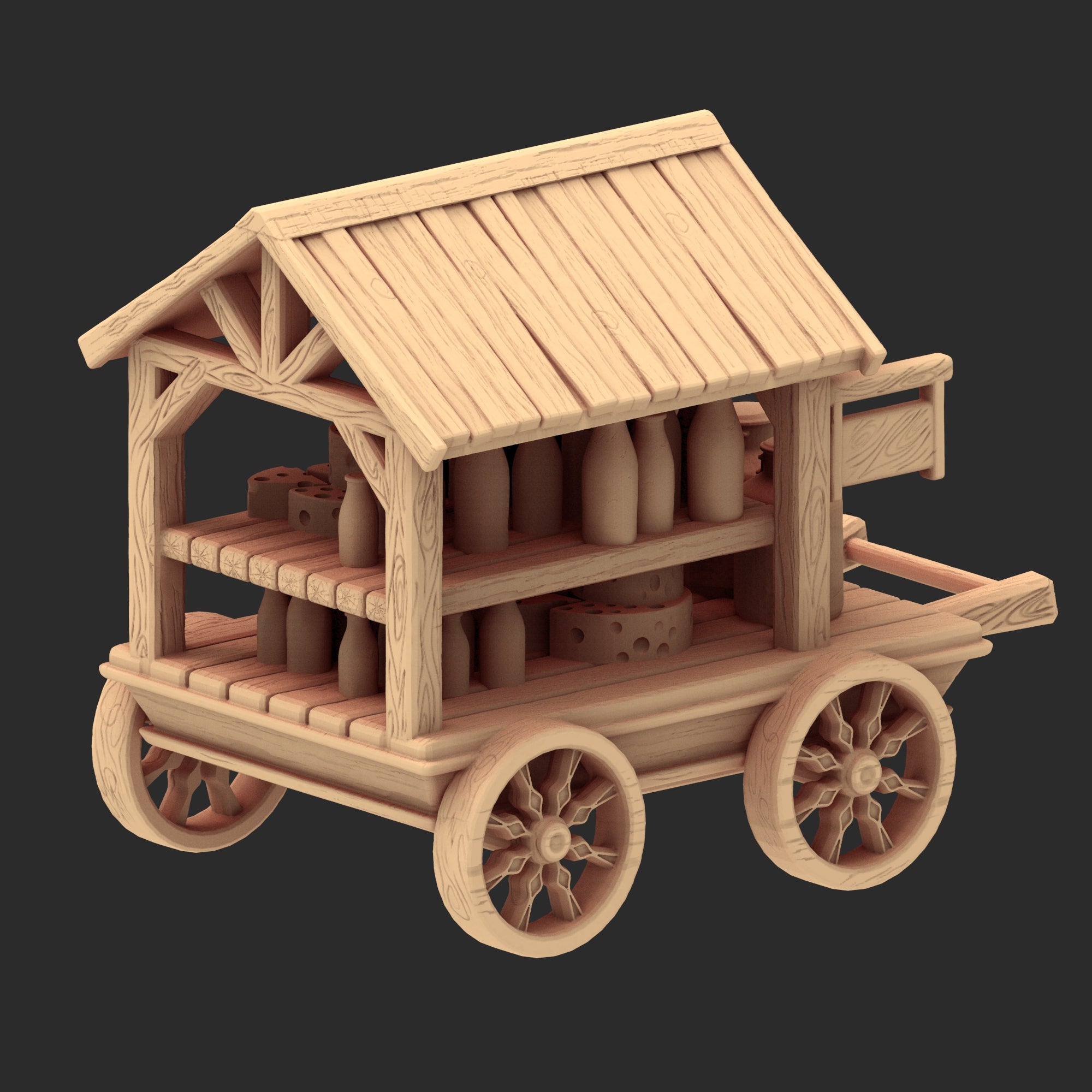 Market Town Part 2 - x8 Buildings, x6 Stalls