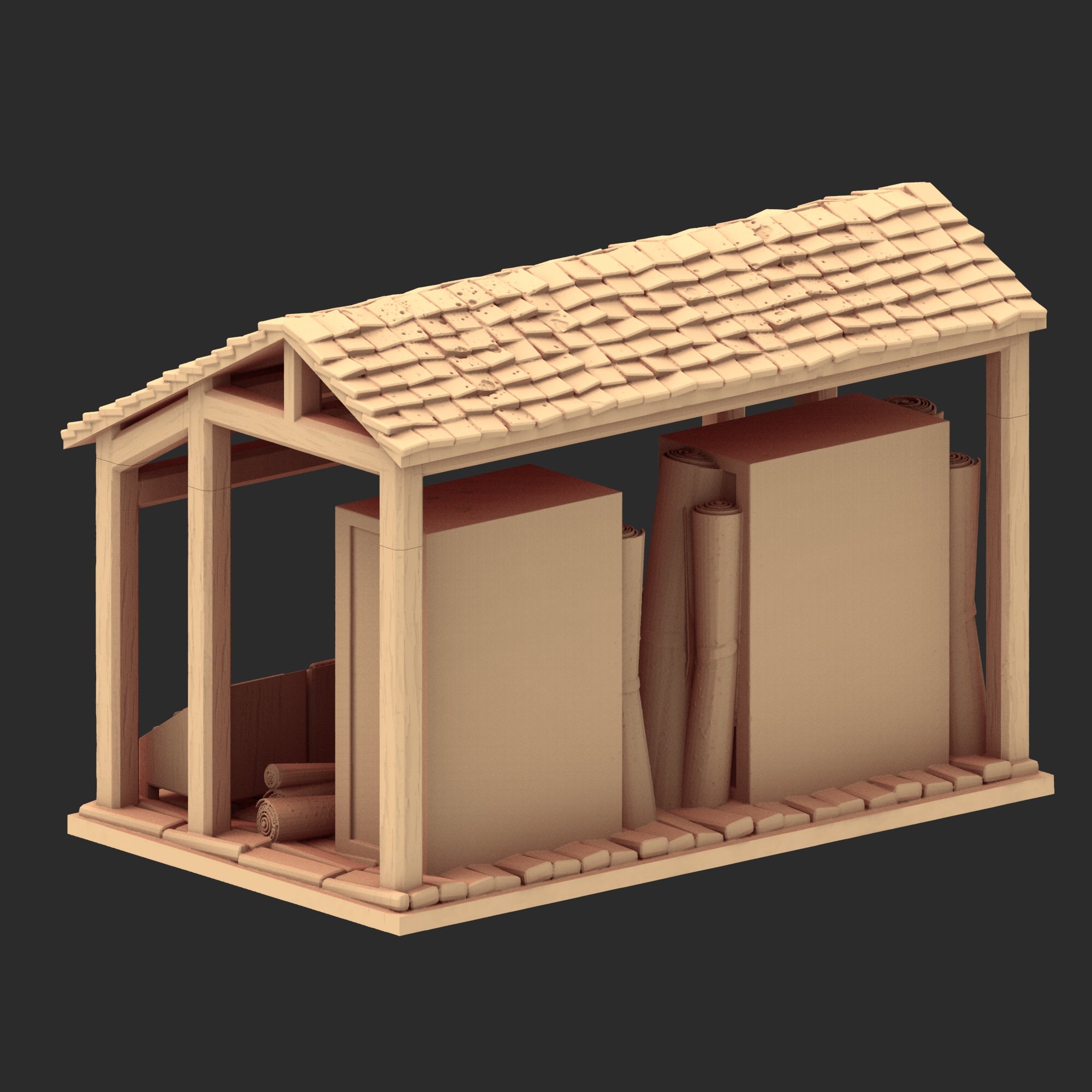 Market Town Part 2 - x8 Buildings, x6 Stalls