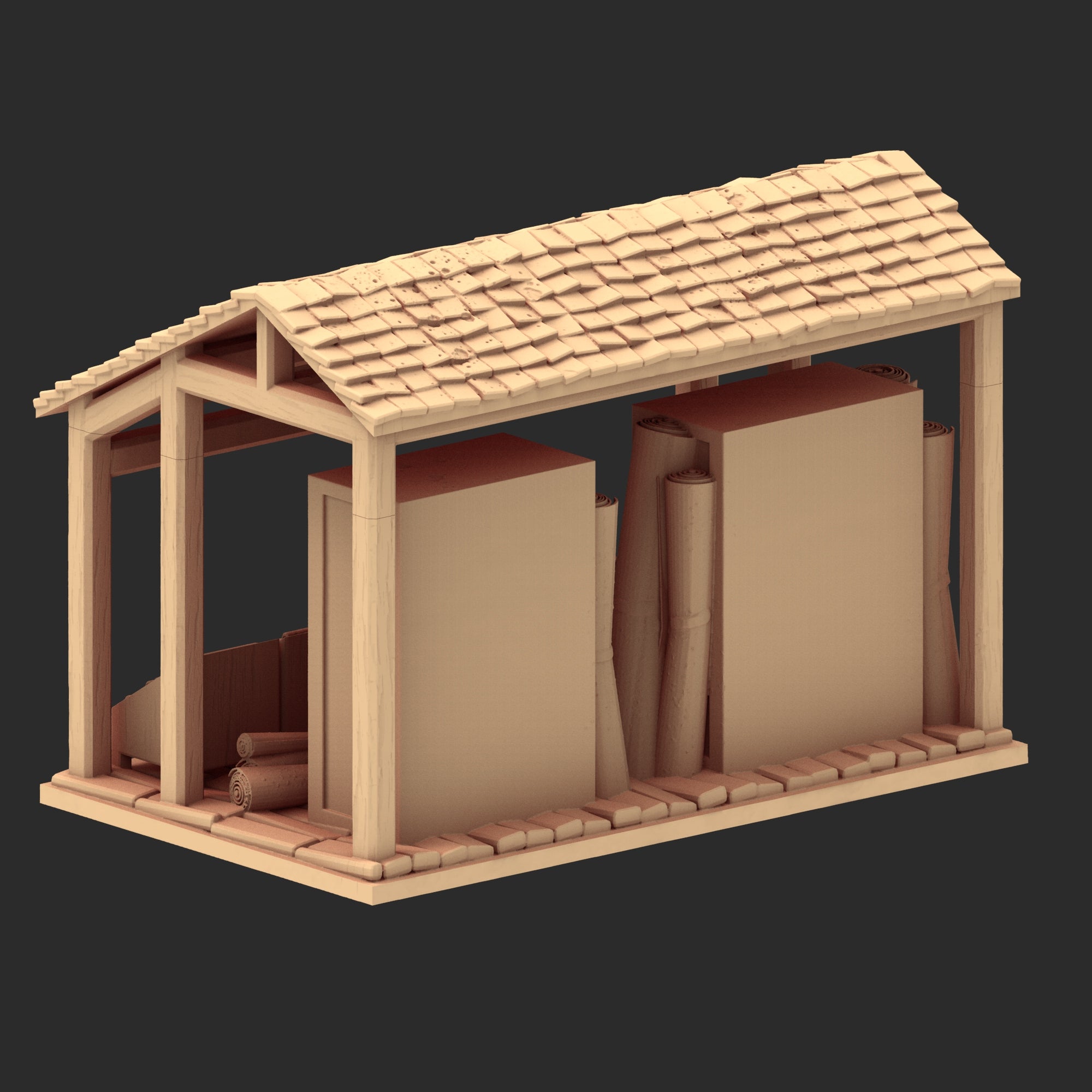 Market Town Part 2 - x8 Buildings, x6 Stalls