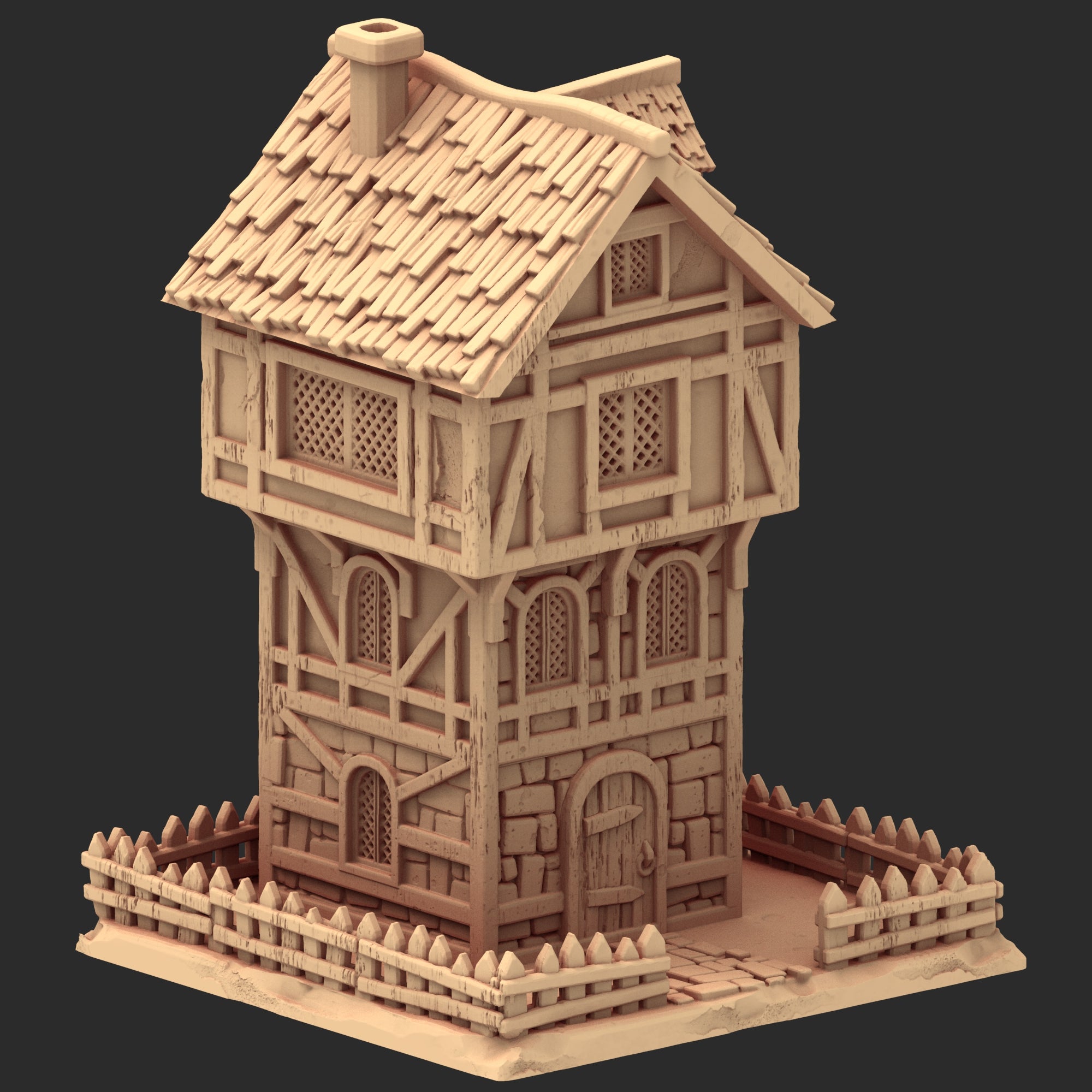 Market Town Part 3 - x10 Buildings, x6 Stalls