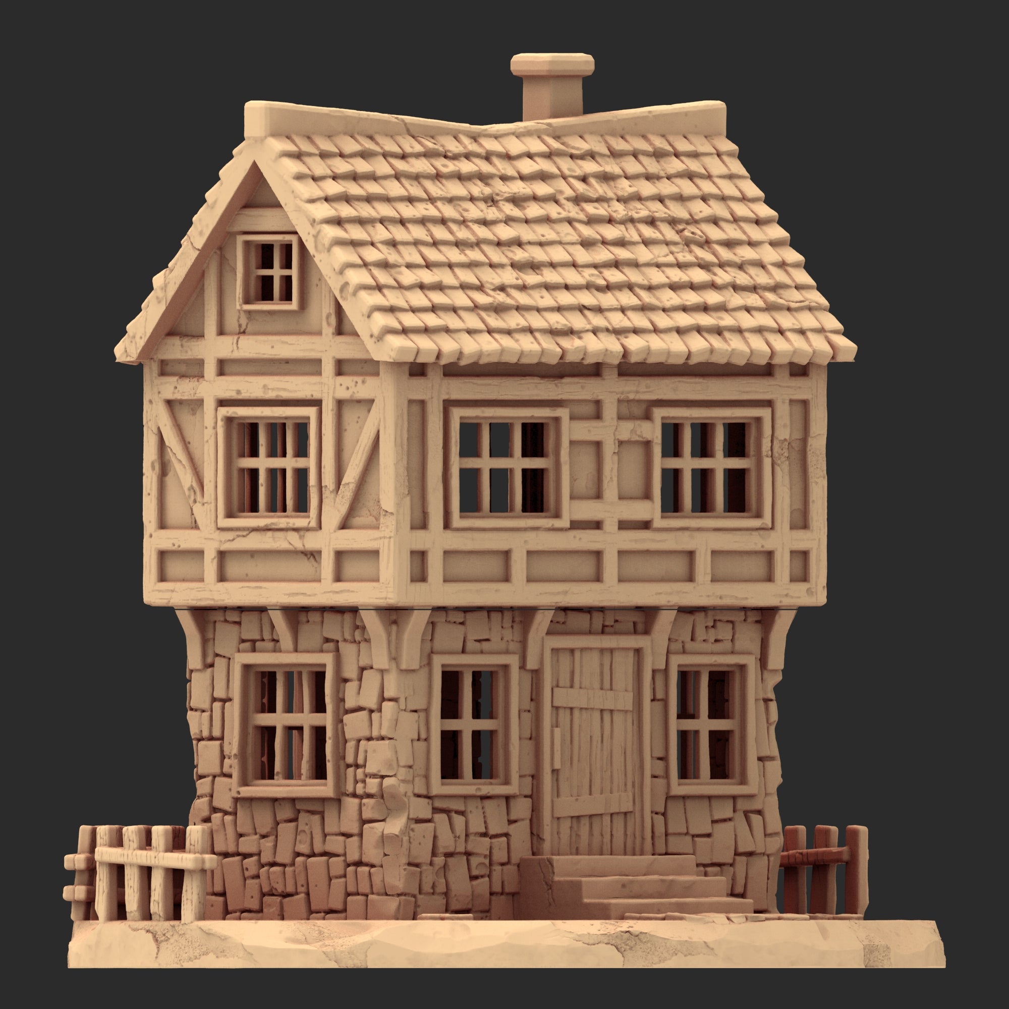 Market Town Part 3 - x10 Buildings, x6 Stalls