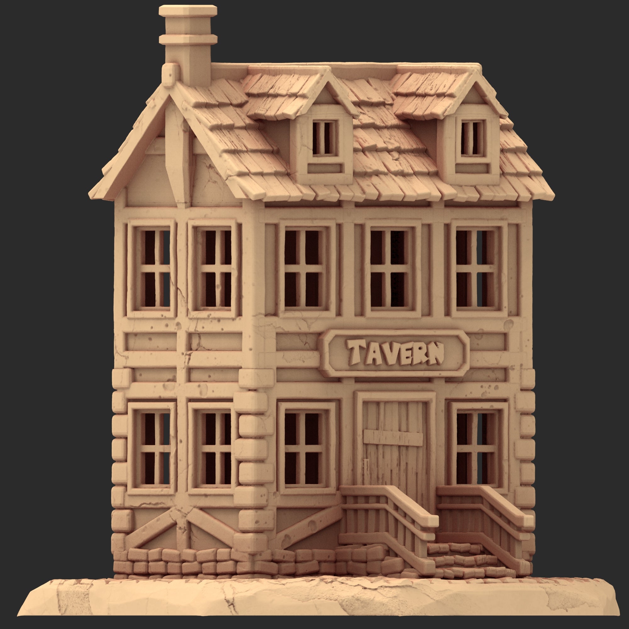 Market Town Part 3 - x10 Buildings, x6 Stalls