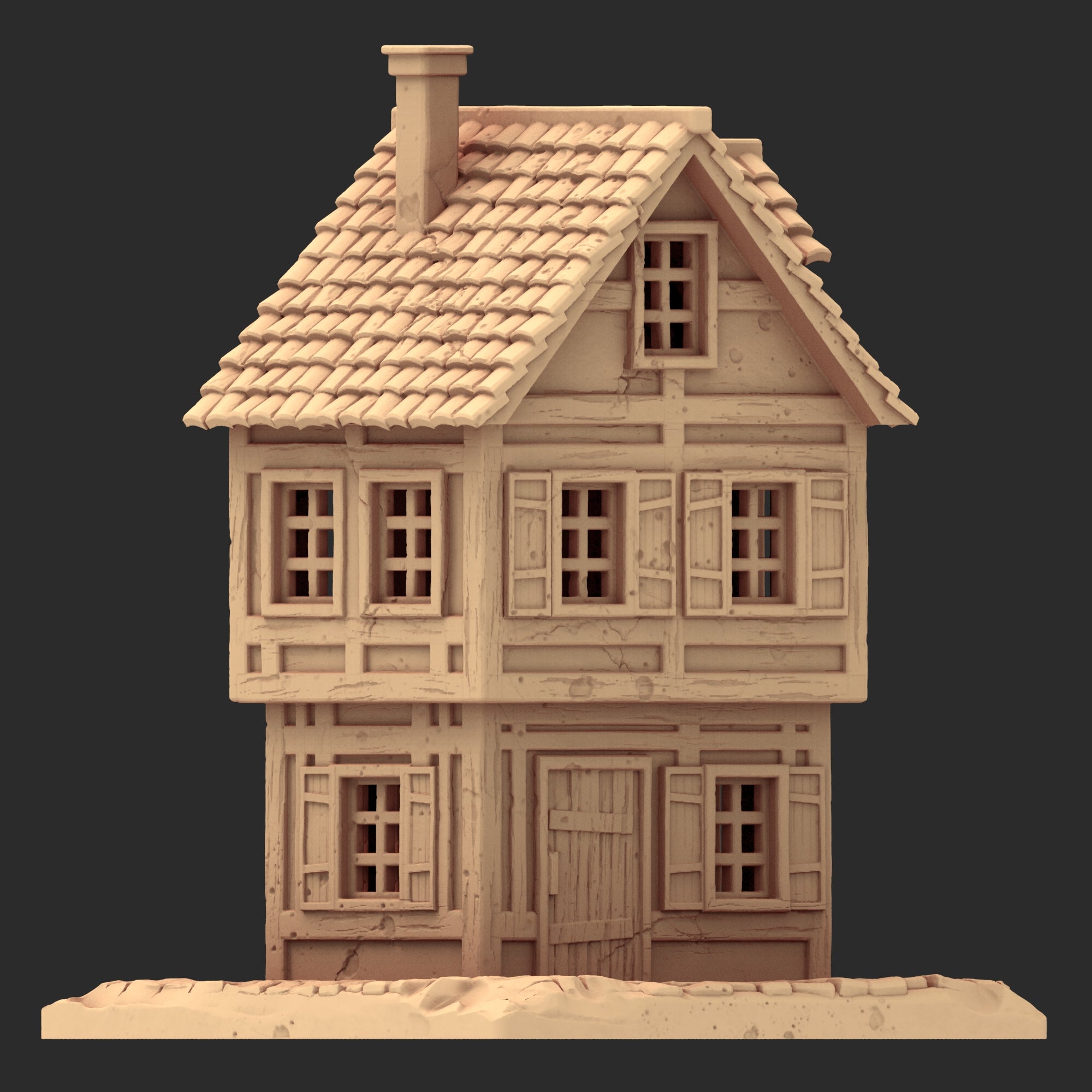 Market Town Part 3 - x10 Buildings, x6 Stalls