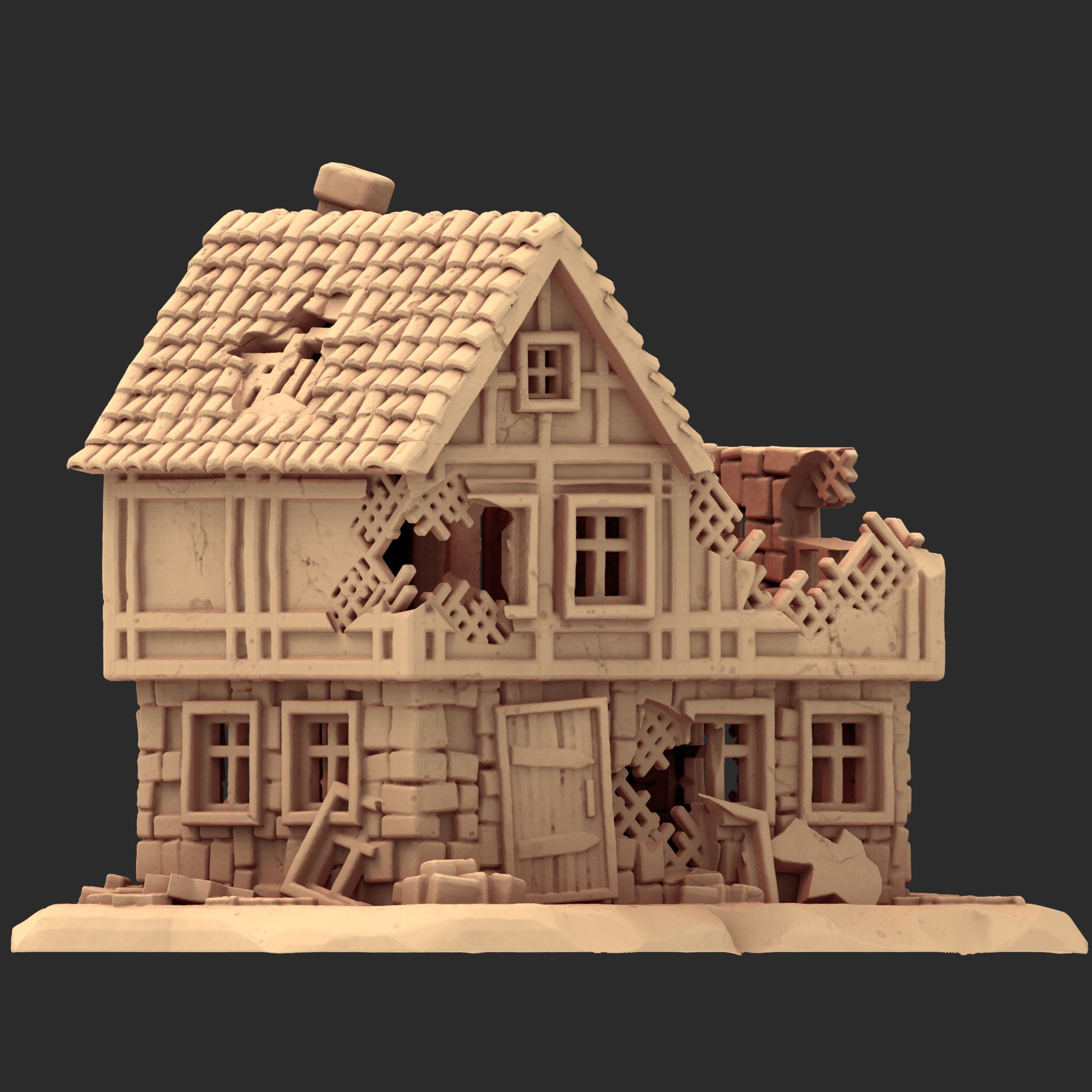 Market Town Part 3 - x10 Buildings, x6 Stalls