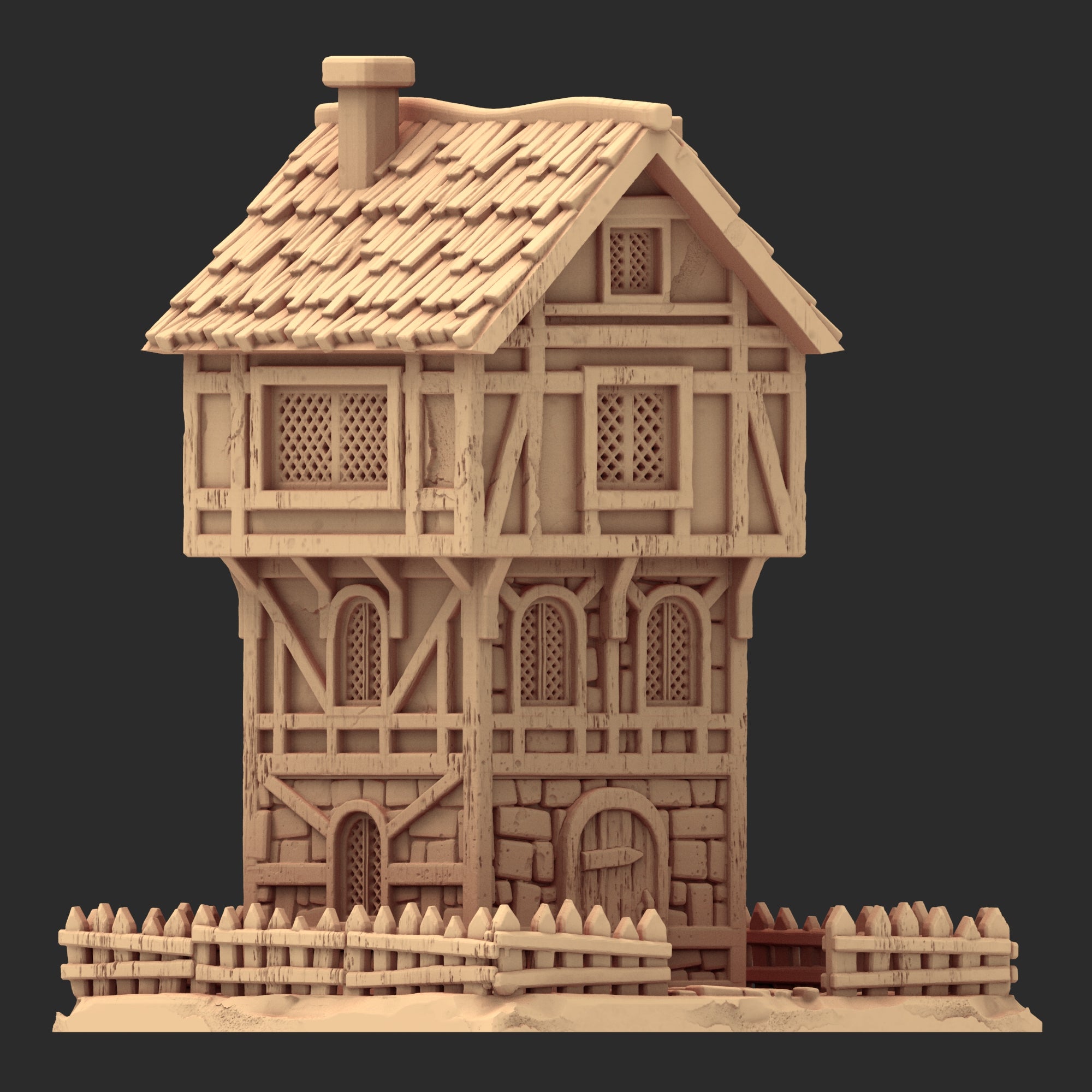 Market Town Part 3 - x10 Buildings, x6 Stalls