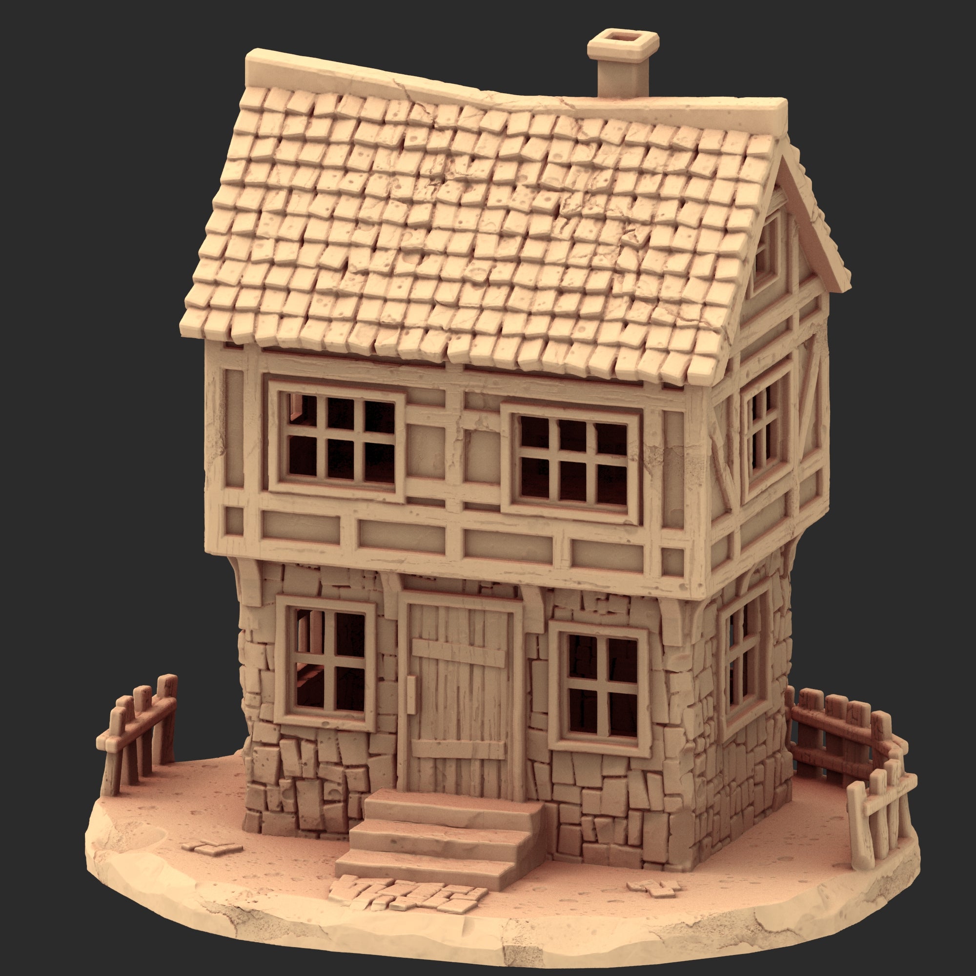 Market Town Part 3 - x10 Buildings, x6 Stalls