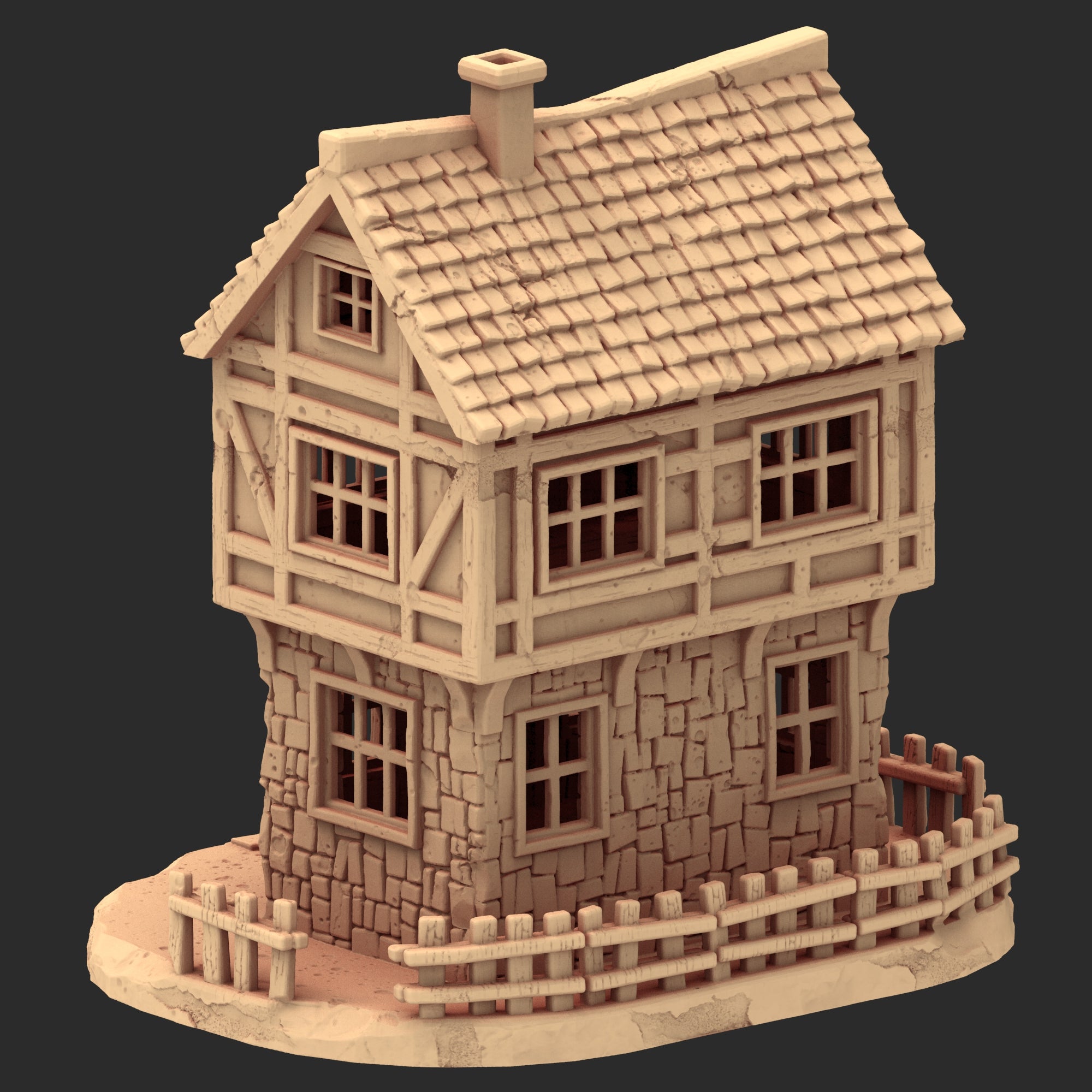 Market Town Part 3 - x10 Buildings, x6 Stalls