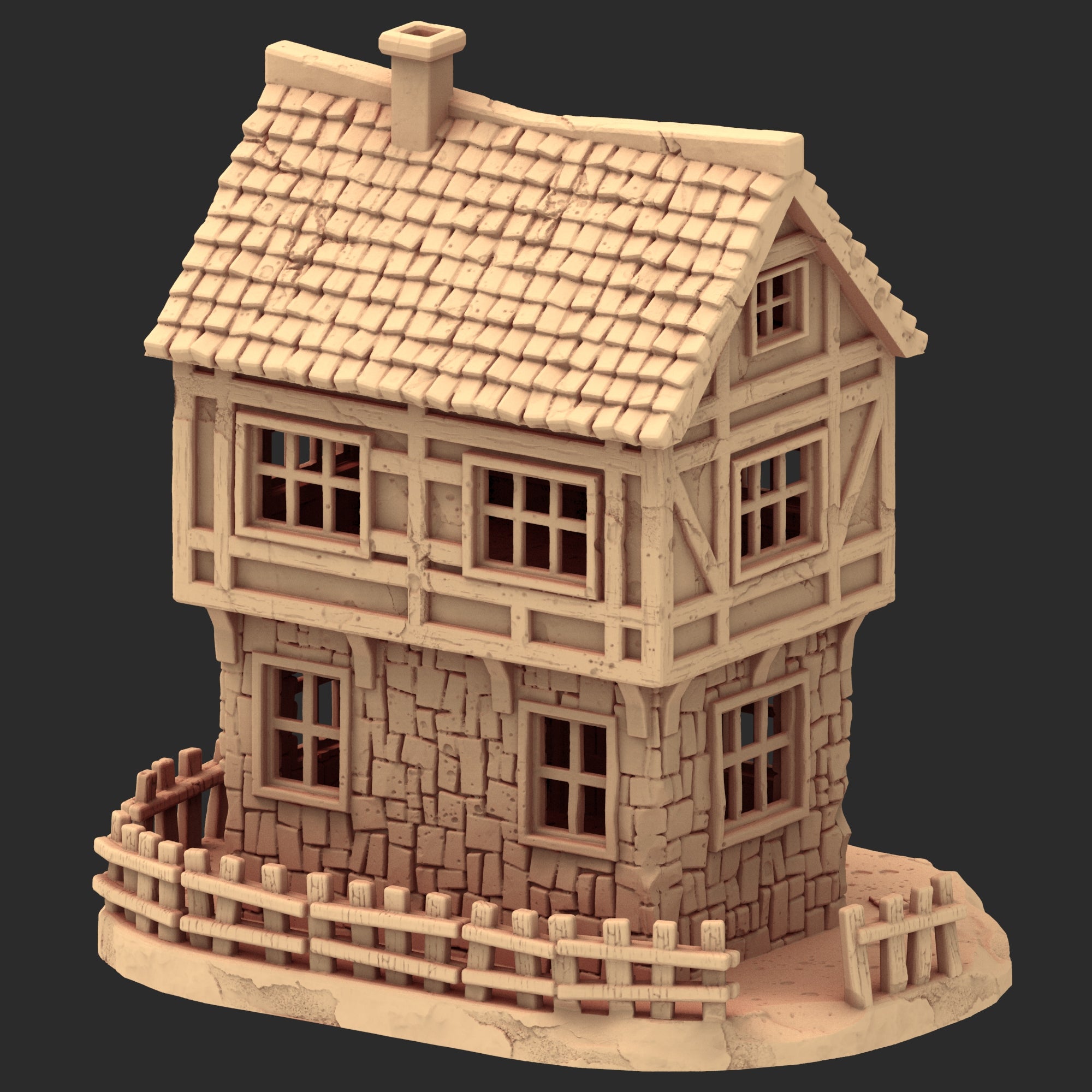 Market Town Part 3 - x10 Buildings, x6 Stalls