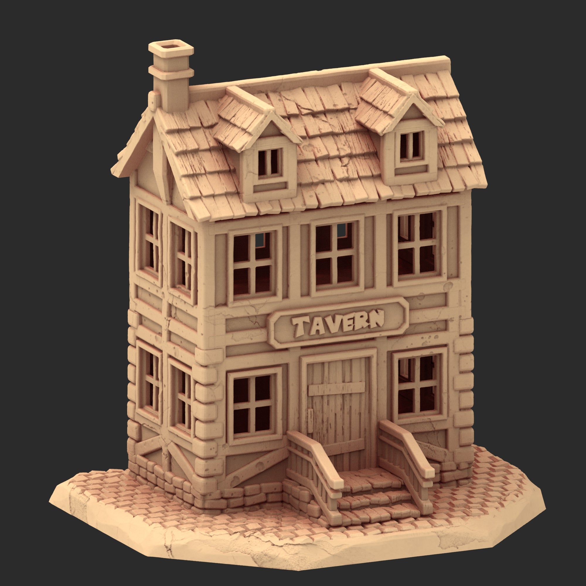 Market Town Part 3 - x10 Buildings, x6 Stalls