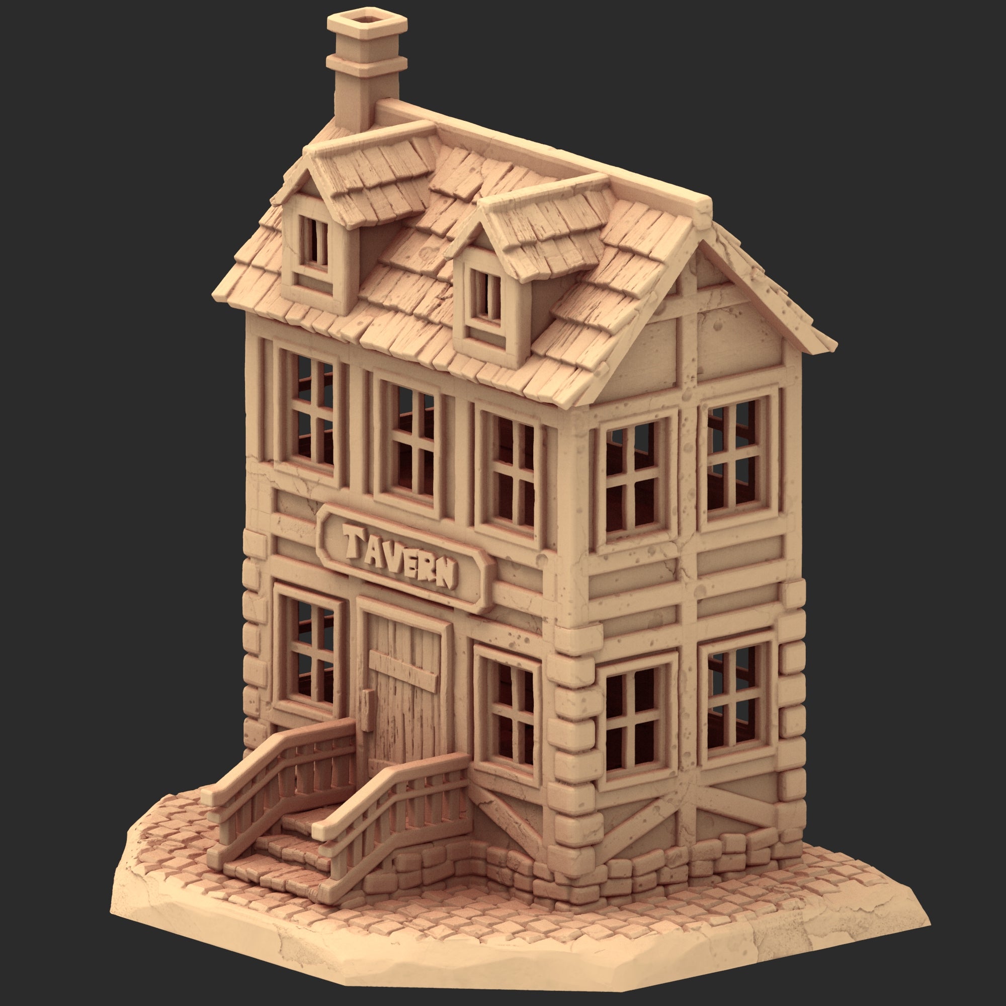 Market Town Part 3 - x10 Buildings, x6 Stalls